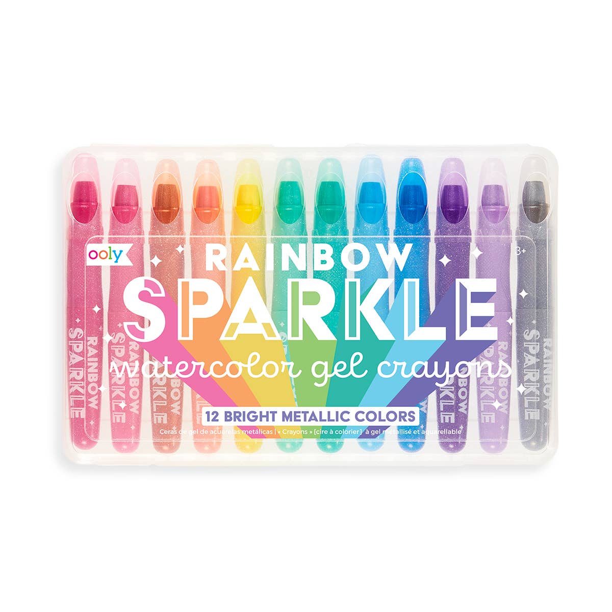 Ooly art supplies Rainbow Sparkle Metallic Gel Crayons - Little Birdies