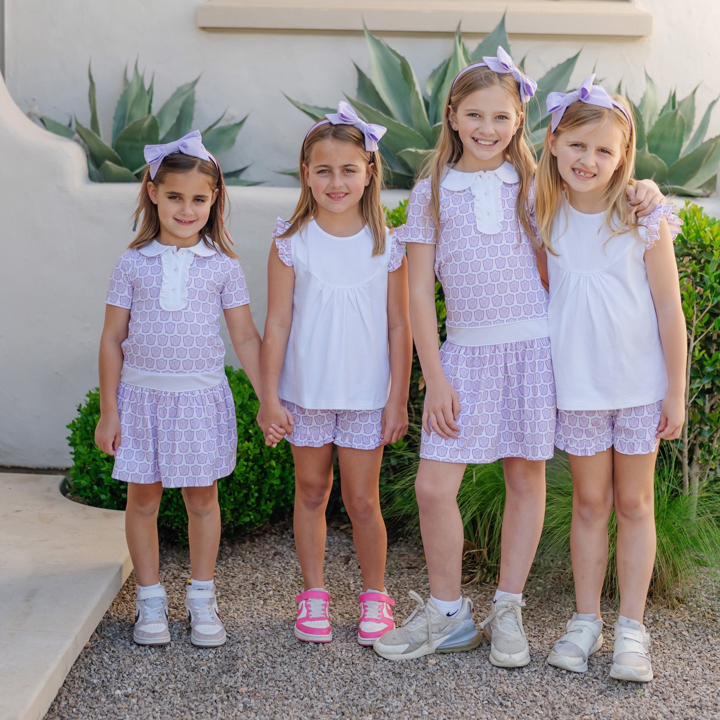 Sydney Girls' Dress Golf Crest Pink