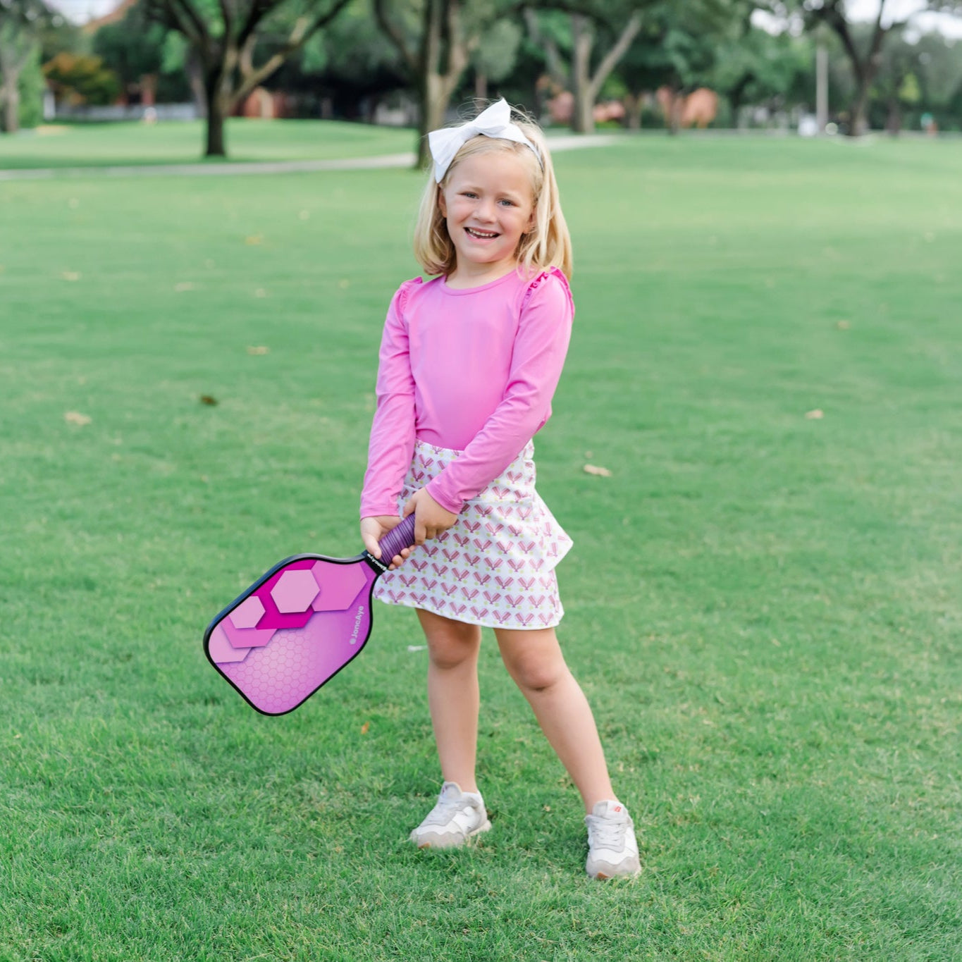 Margot Girls' Performance Skirt by LH Sport Pickleball Pink