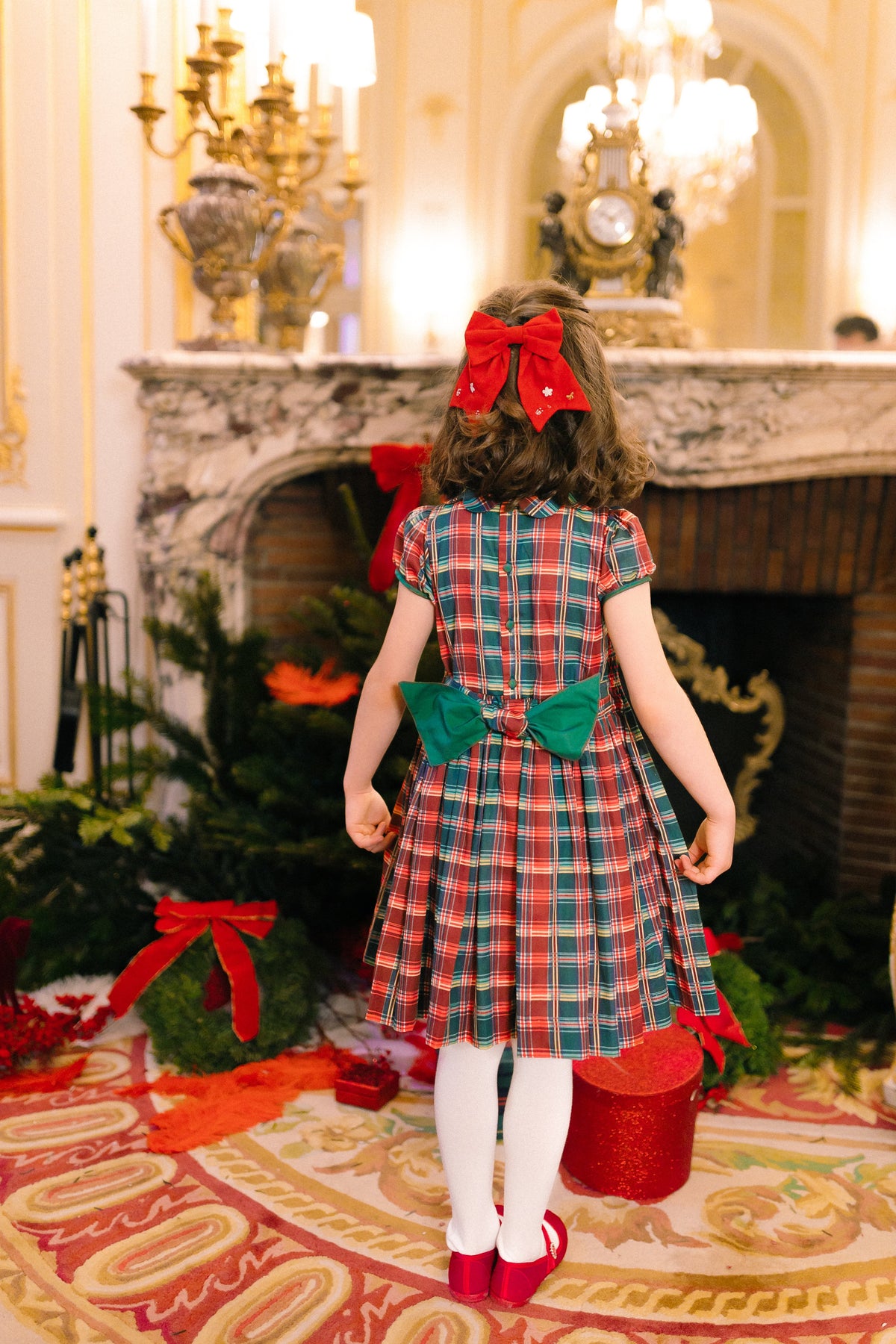 Antoinette Paris VICTOIRE TARTAN SMOCKED DRESS- Little Birdies 