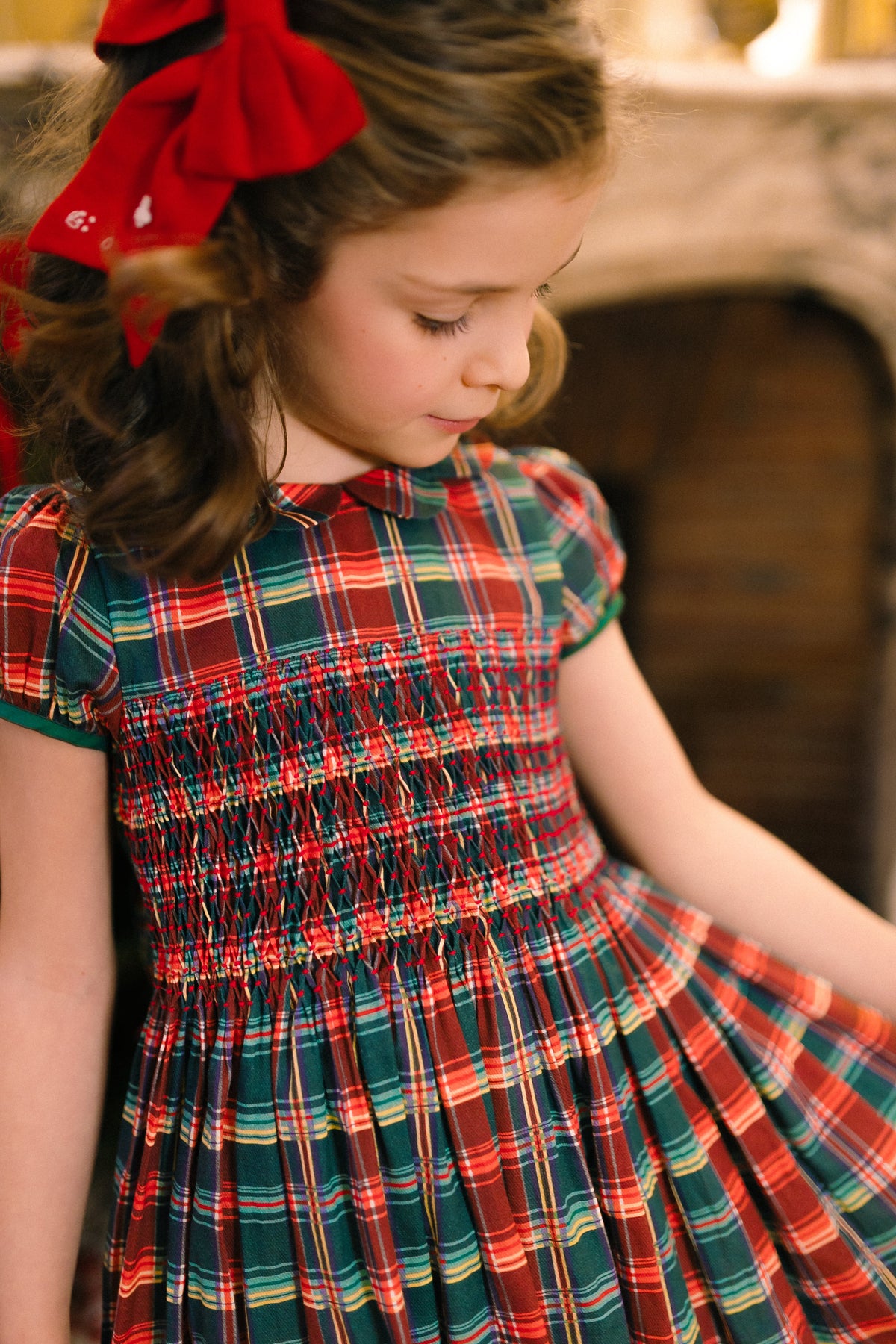 Antoinette Paris VICTOIRE TARTAN SMOCKED DRESS- Little Birdies