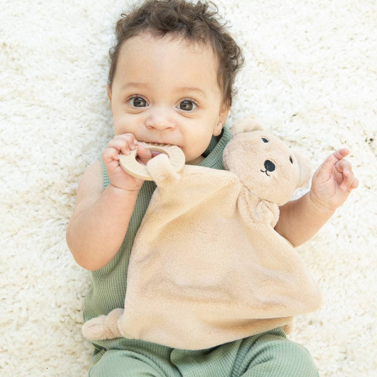 Bella Tunno Teether Buddy Bernie the Bear Teddy Bear Lovie - Little Birdies Boutique children's store