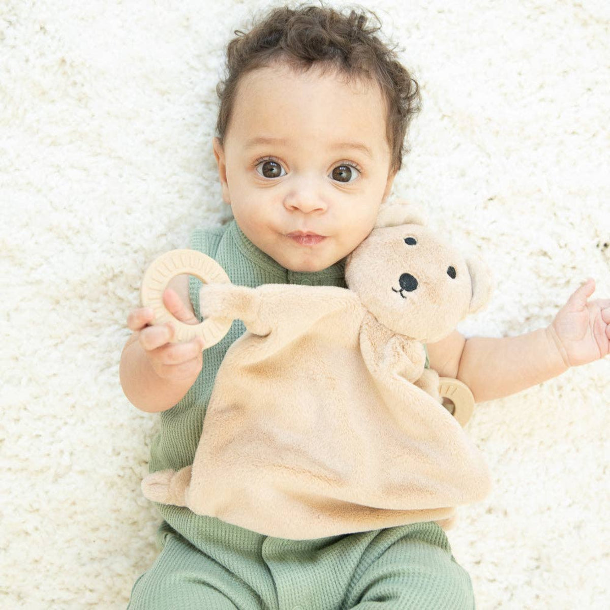 Bella Tunno Teether Buddy Bernie the Bear Teddy Bear Lovie - Little Birdies Boutique children's store