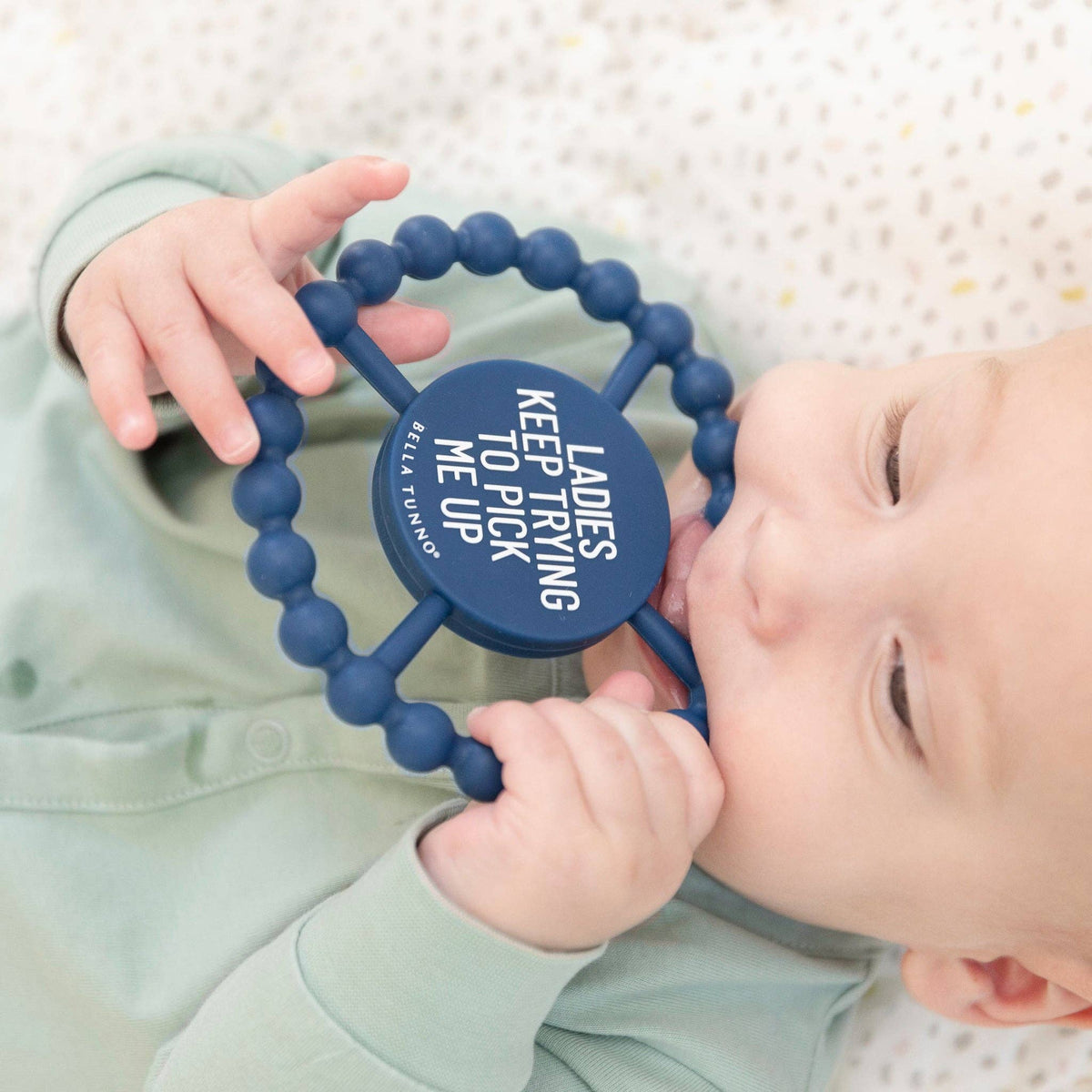 Bella Tunno Teether Ladies Pick Me Up Teether Navy Blue Silicone - Little Birdies Baby Gifts