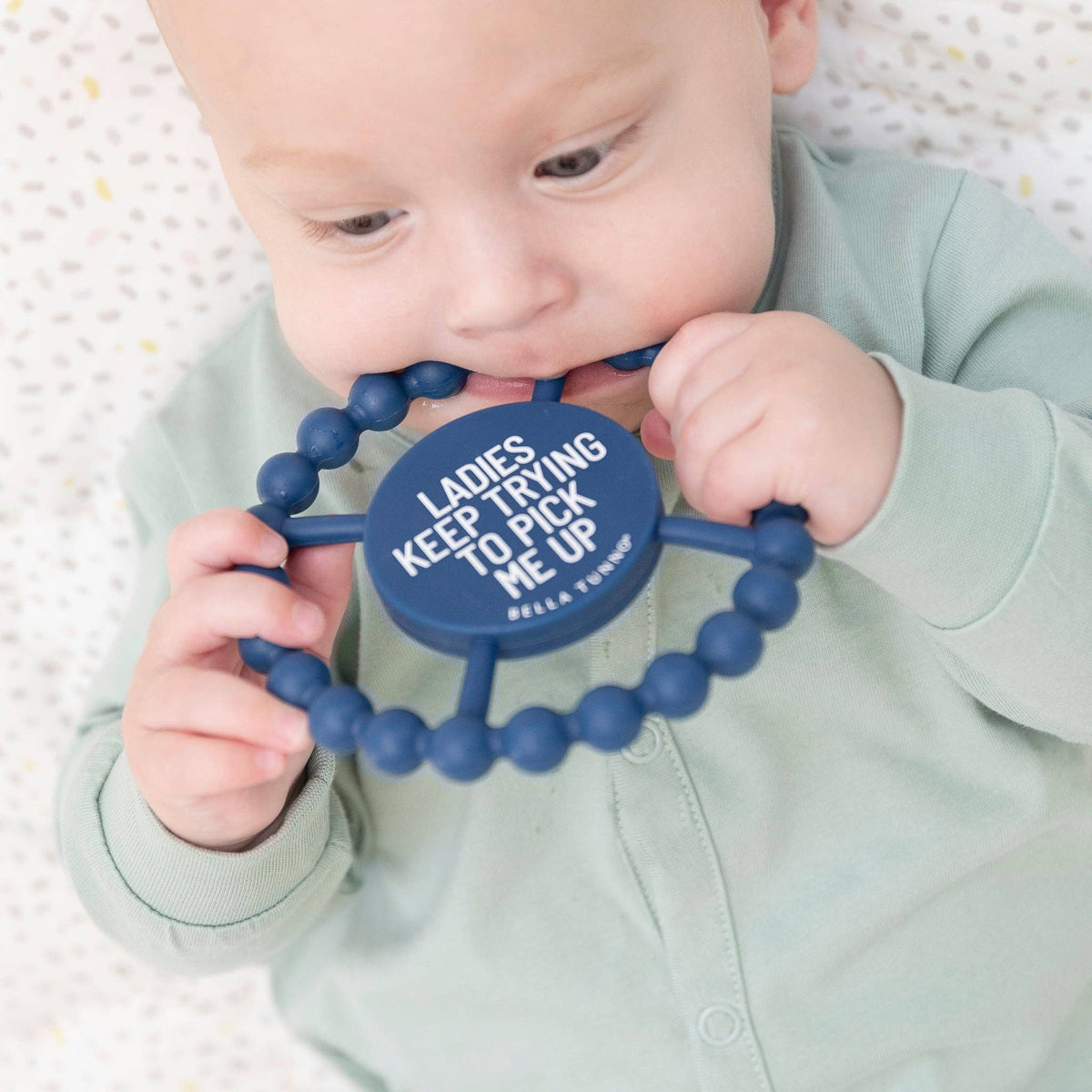 Bella Tunno Teether Ladies Pick Me Up Teether Navy Blue Silicone - Little Birdies Baby Gifts