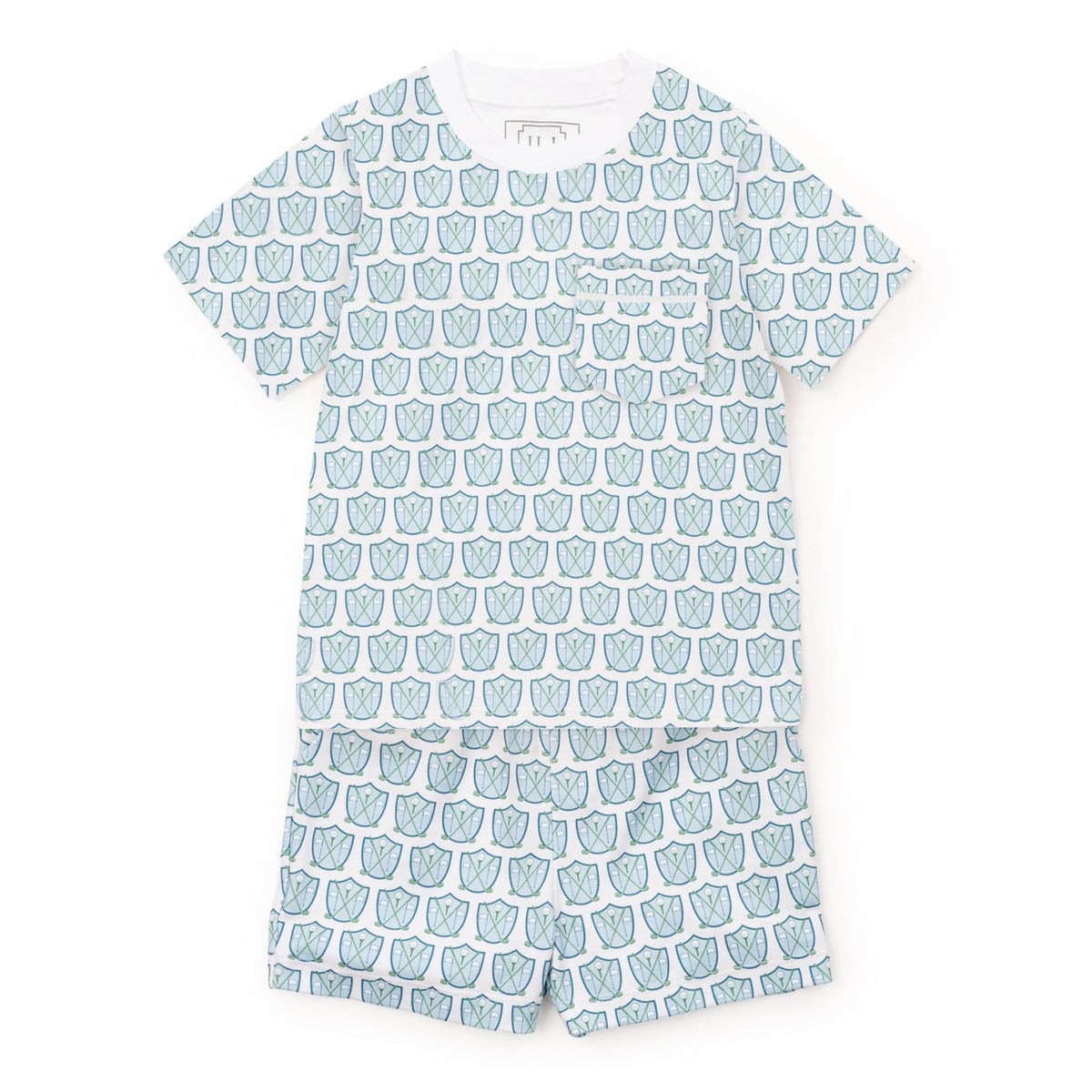 Charles Boys' Short Set Golf Crest Blue