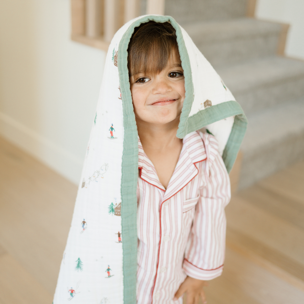 Cotton Muslin Baby Quilt - Powder Party - Little Birdies