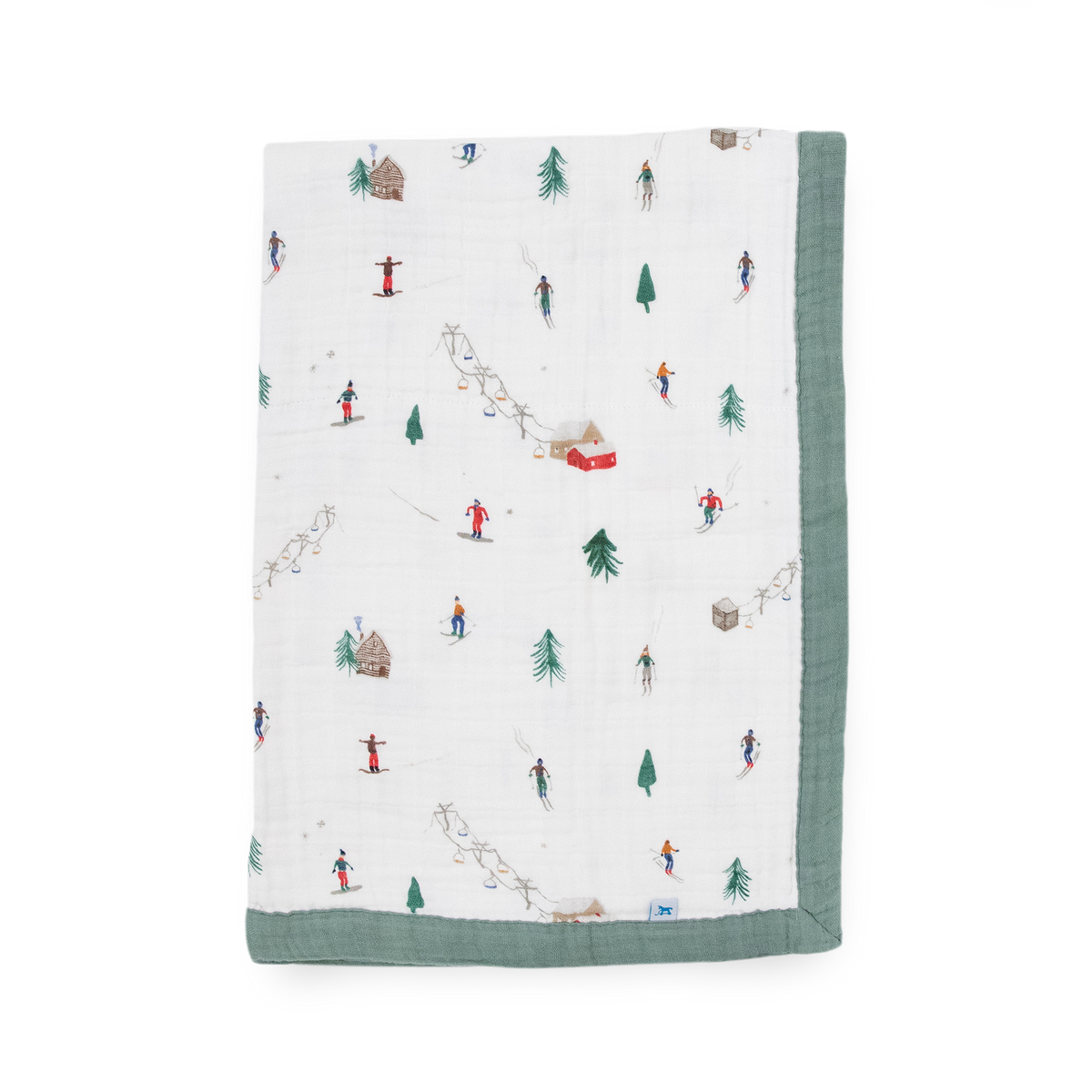 Cotton Muslin Baby Quilt - Powder Party - Little Birdies