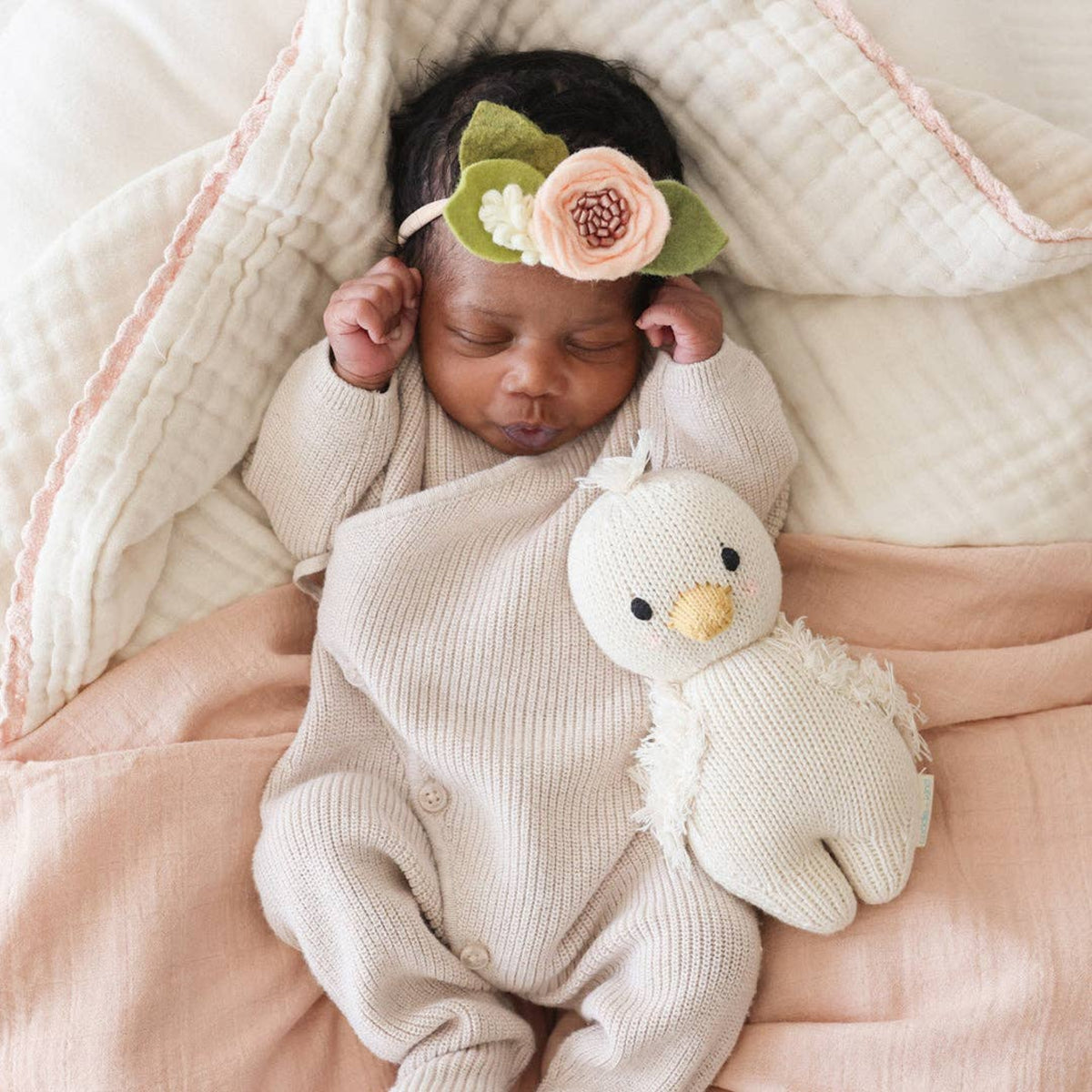 Cuddle + Kind knit doll baby stuffed animal Baby Gosling - Little Birdies Baby Gifts