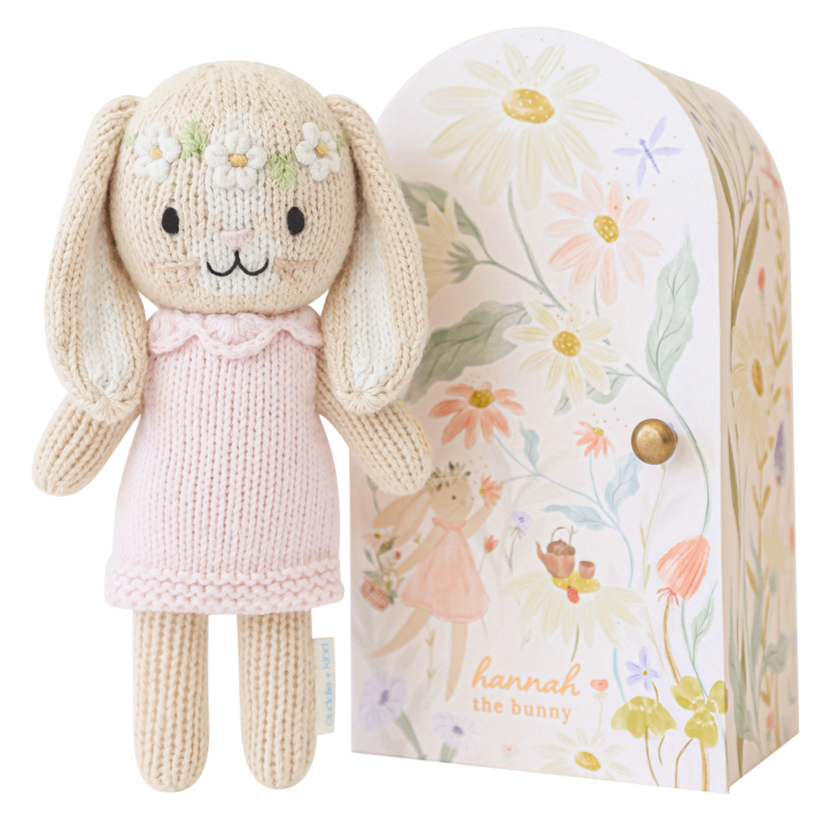 Cuddle + Kind knit stuffed animal Tiny Hannah the Bunny - Little Birdies Boutique children's store