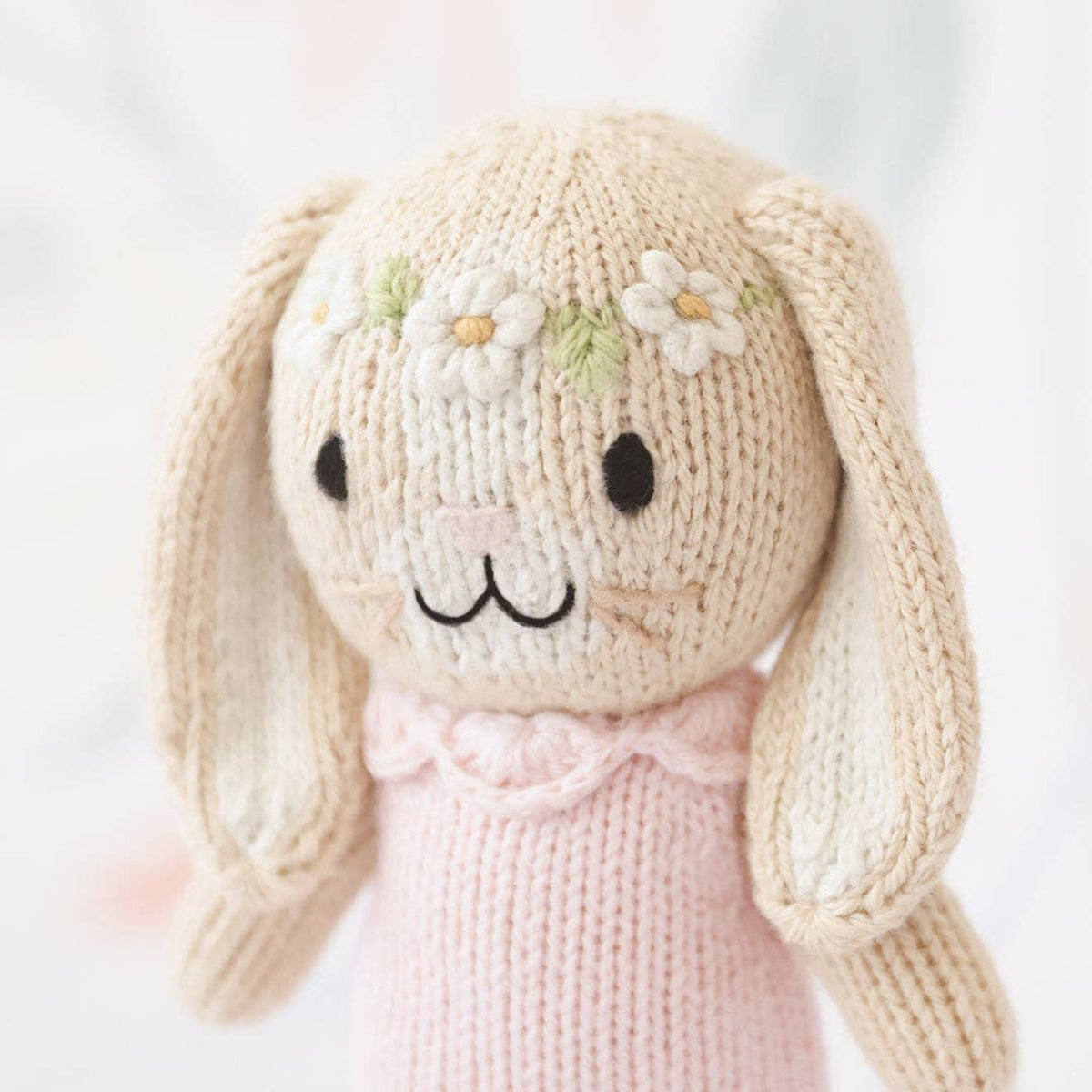 Cuddle + Kind knit stuffed animal Tiny Hannah the Bunny - Little Birdies Boutique children's store