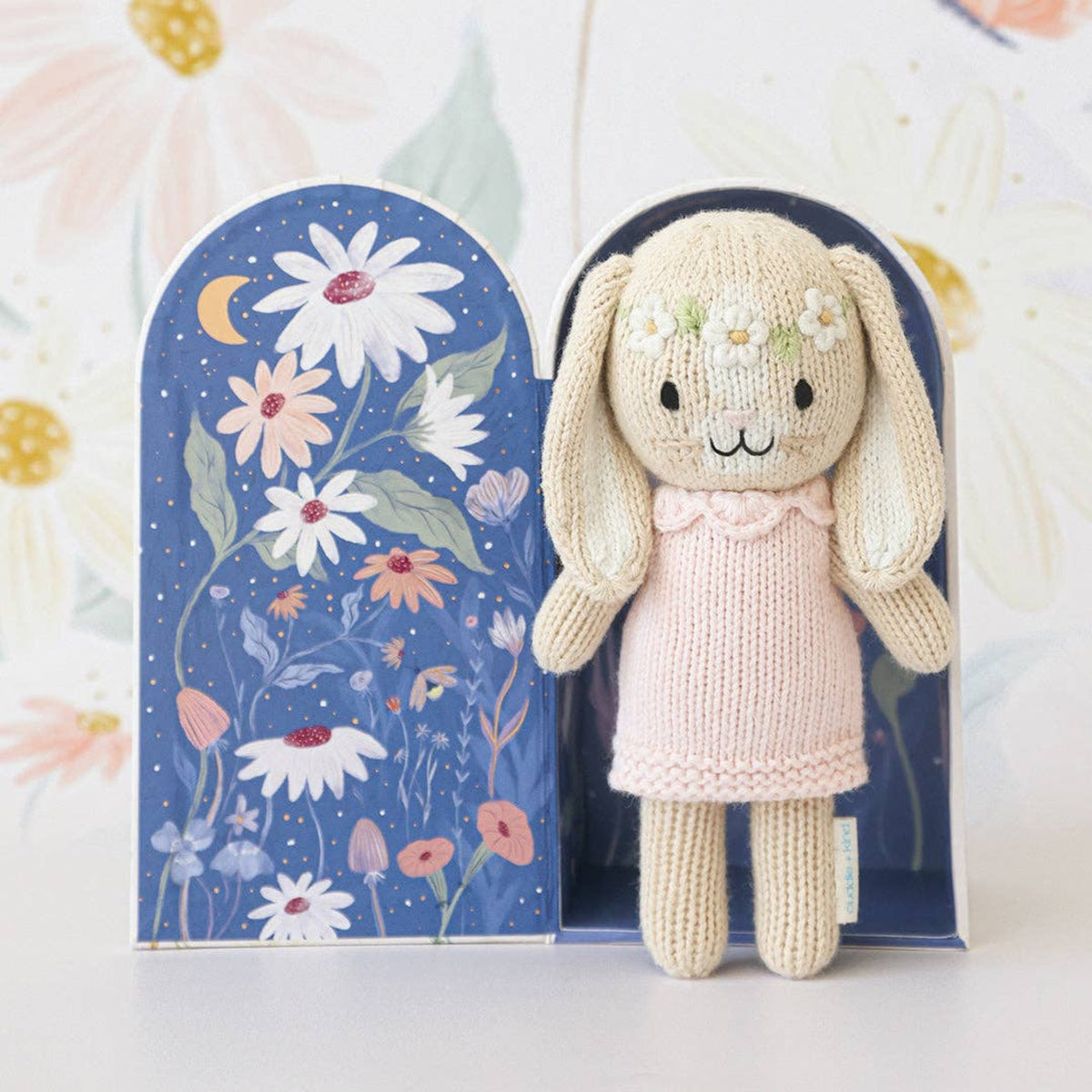 Cuddle + Kind knit stuffed animal Tiny Hannah the Bunny - Little Birdies Boutique children's store