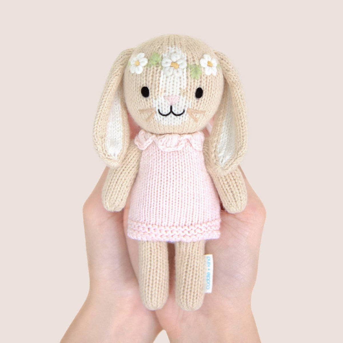 Cuddle + Kind knit stuffed animal Tiny Hannah the Bunny - Little Birdies Boutique children's store
