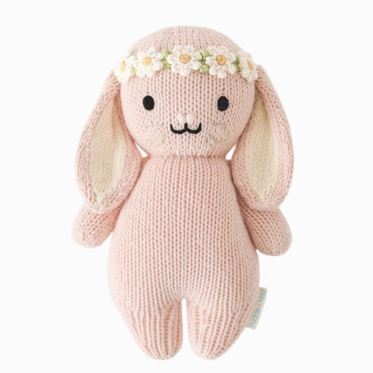 Cuddle + Kind mini stuffed pink bunny with flower crown Baby Bunny- Rose with Ivory Floral Crown - Little Birdies Boutique gift sets