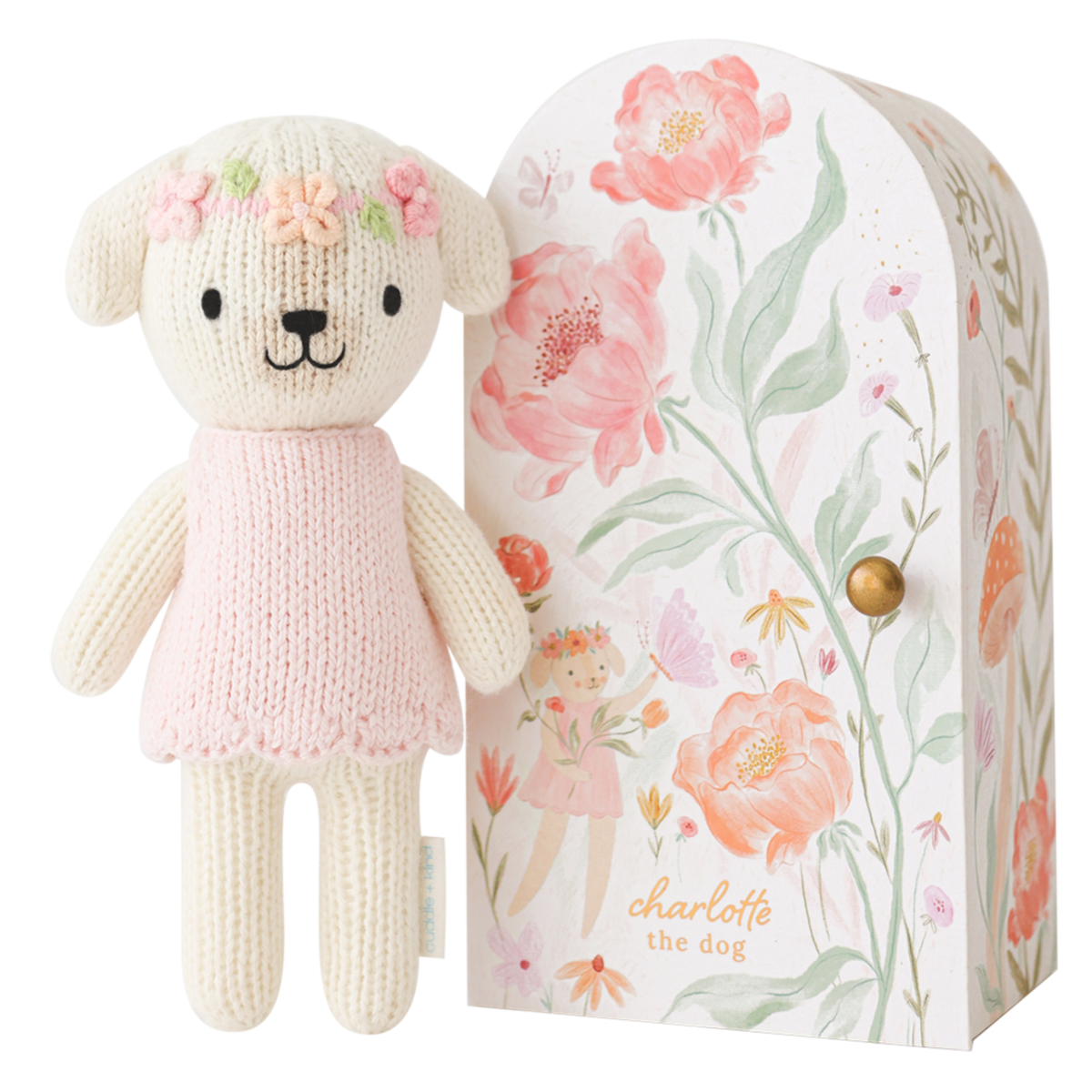 Cuddle + Kind plush Tiny Charlotte The Dog - Little Birdies children's store