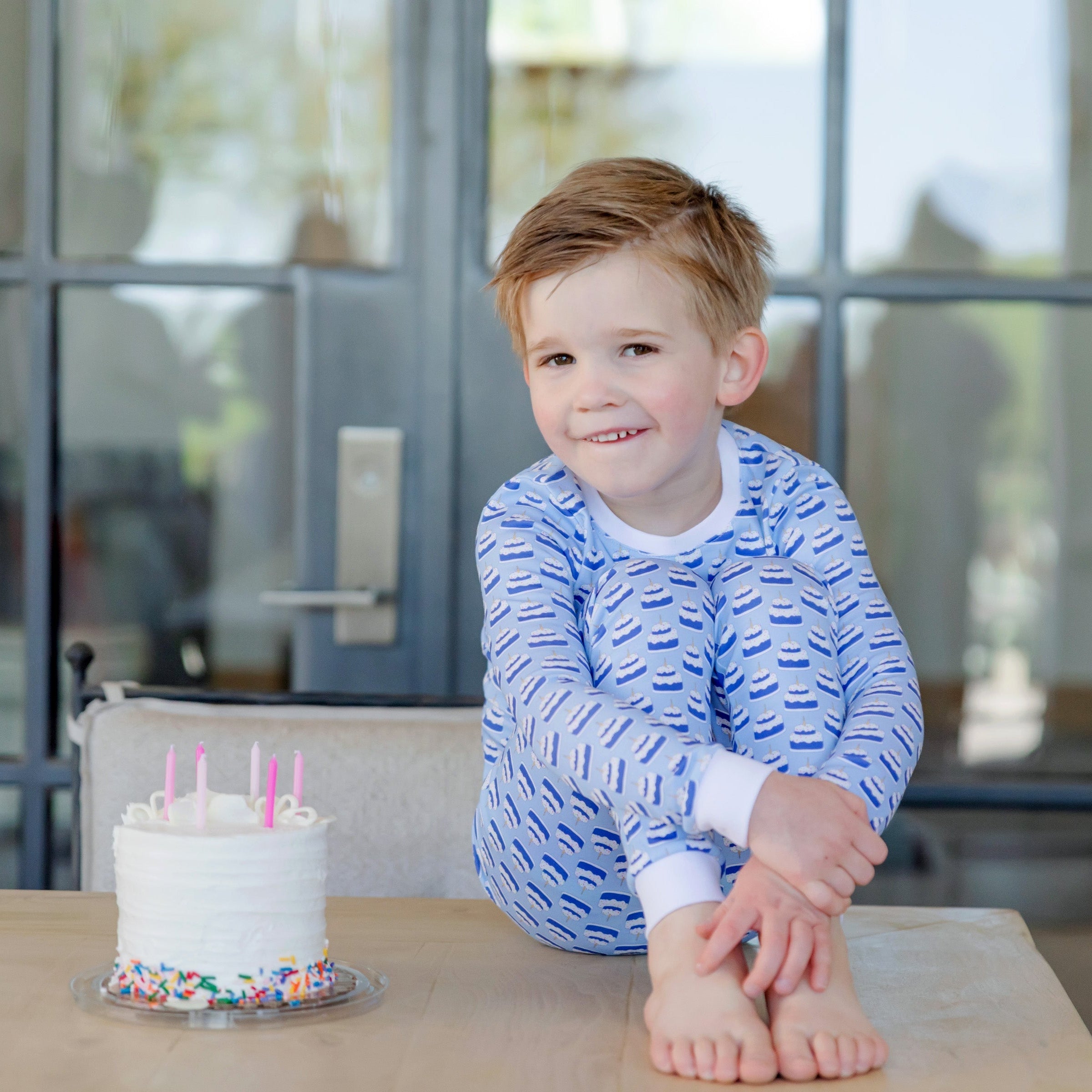 Grayson Boys' Pajama Pant Set Birthday Cake Blue
