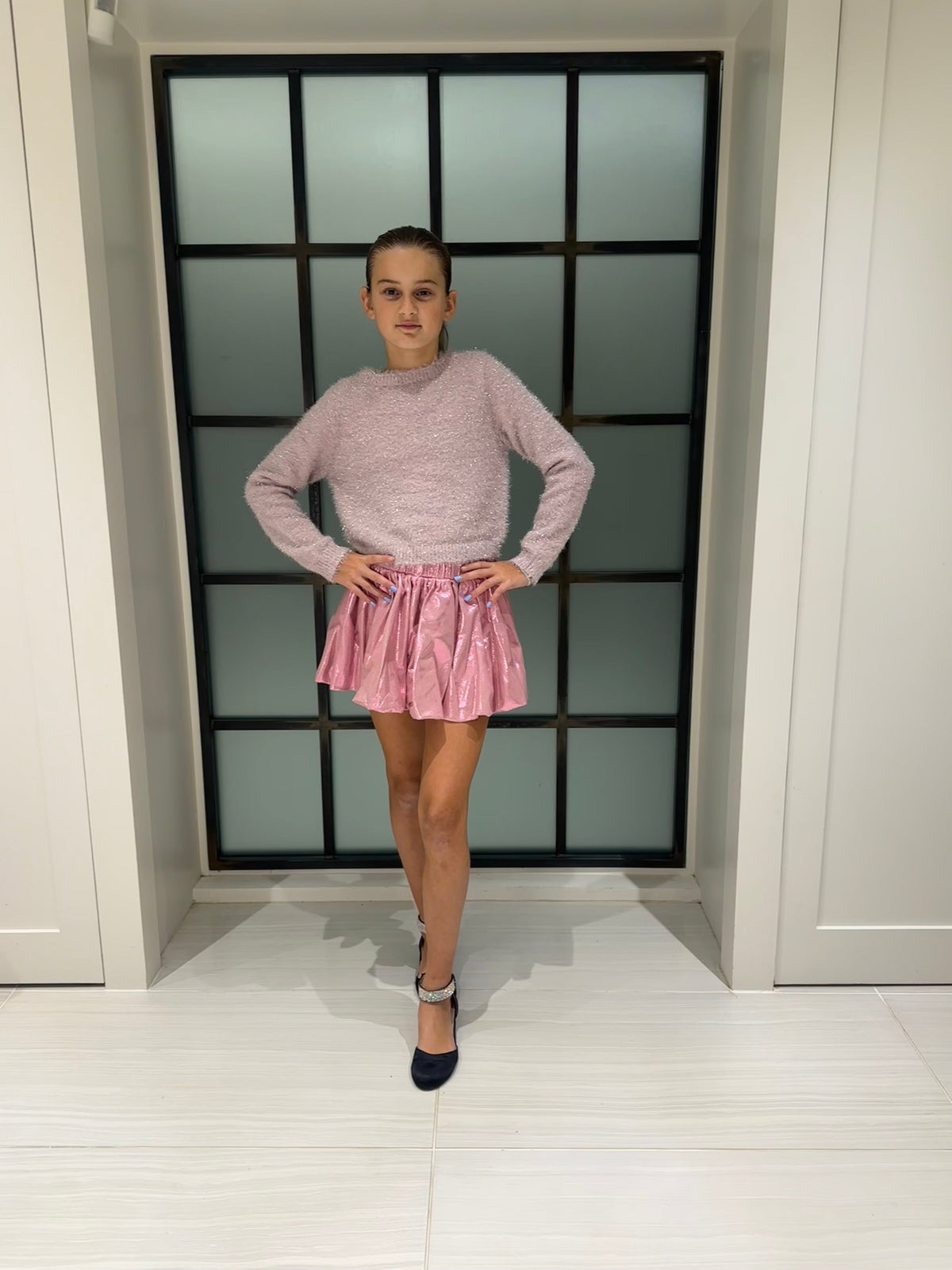 AA Pink Fuzzy Sweater
