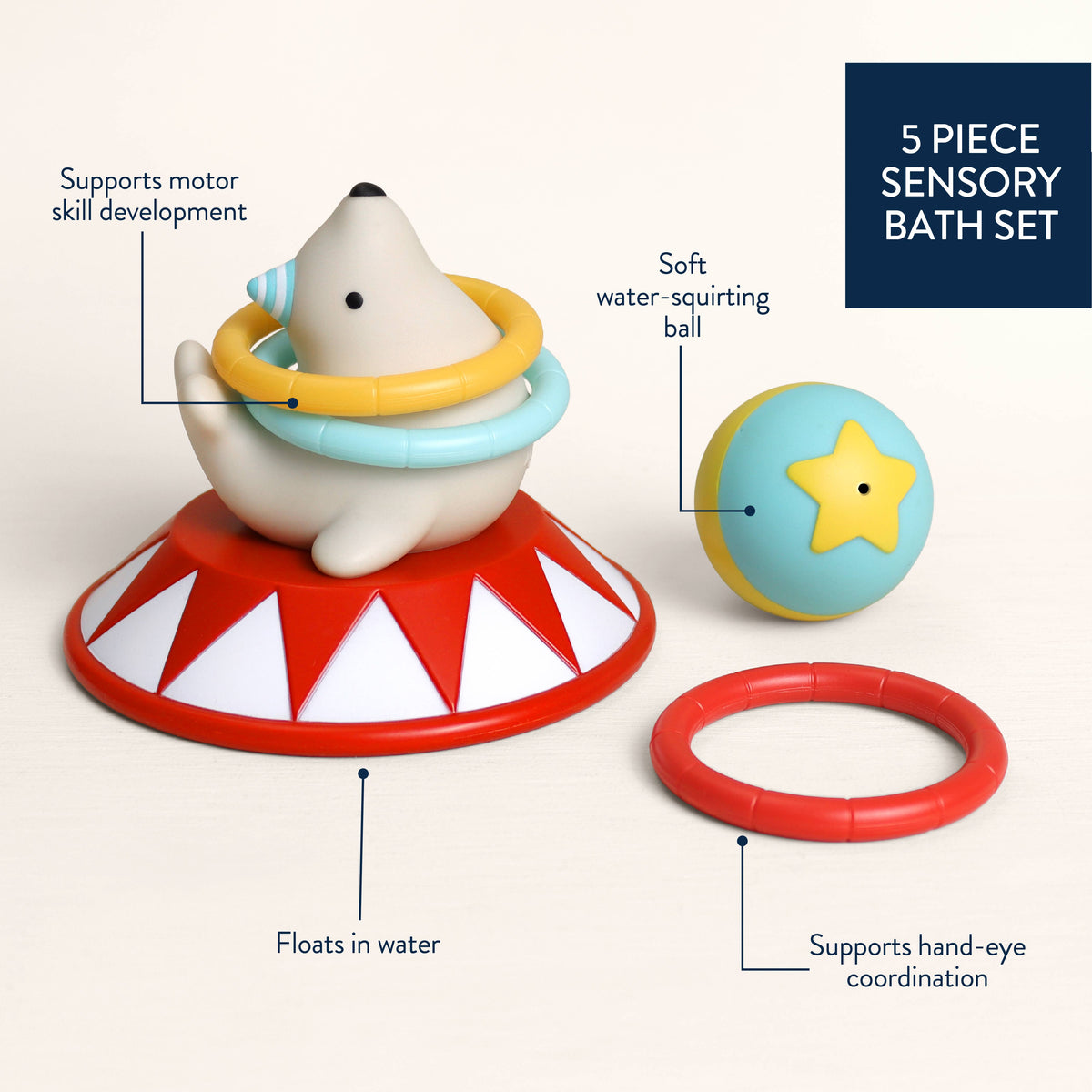 Itzy Ring Toss™ Circus - Bath & Water Toy -Little Birdies