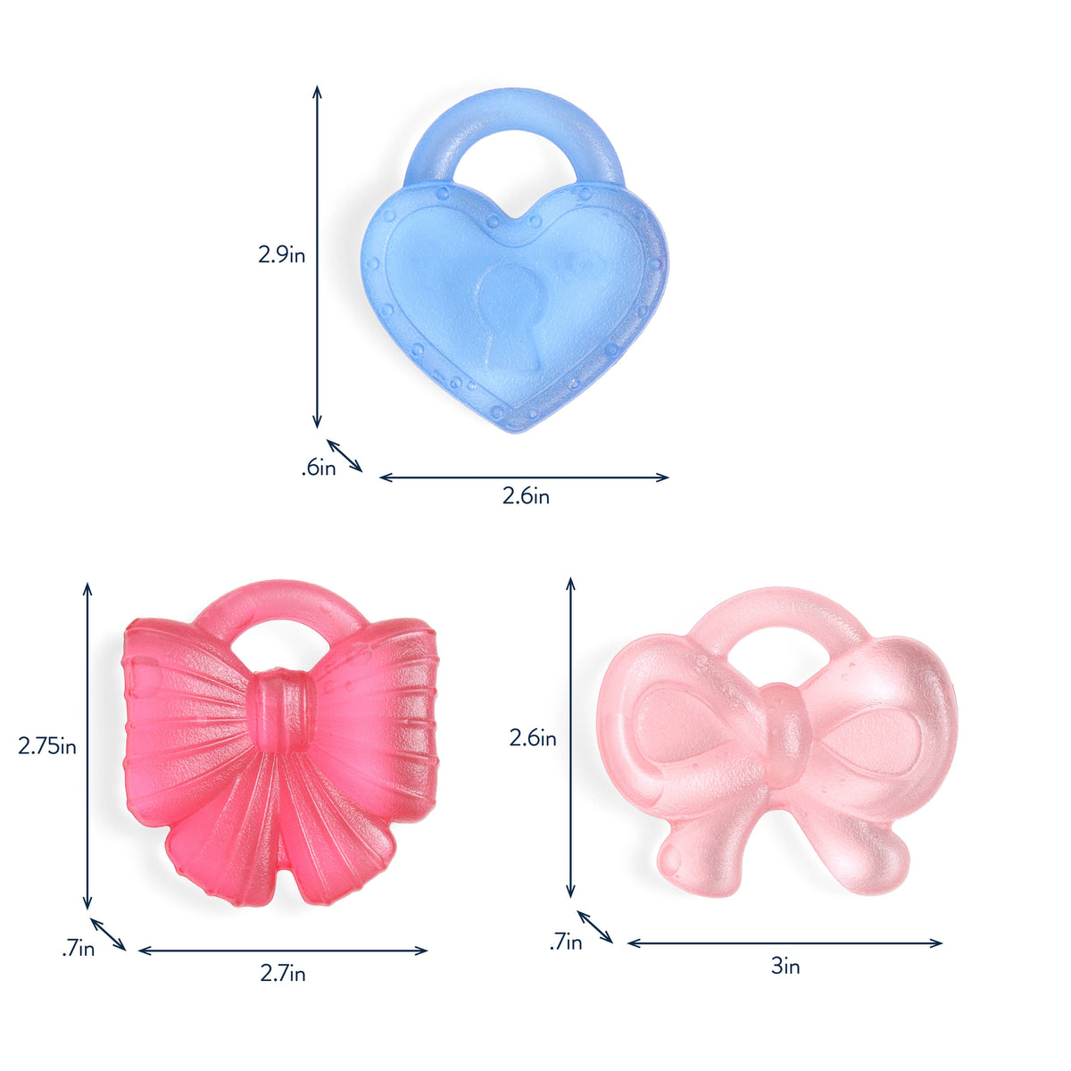 Itzy Ritzy Bow silicone cooling girly teether Cutie Coolers™ Bow - Little Birdies Boutique children's store