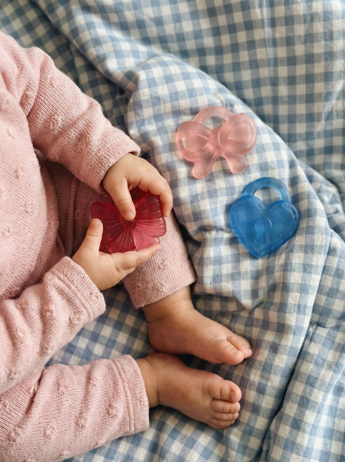 Itzy Ritzy Bow silicone cooling girly teether Cutie Coolers™ Bow - Little Birdies Boutique children's store