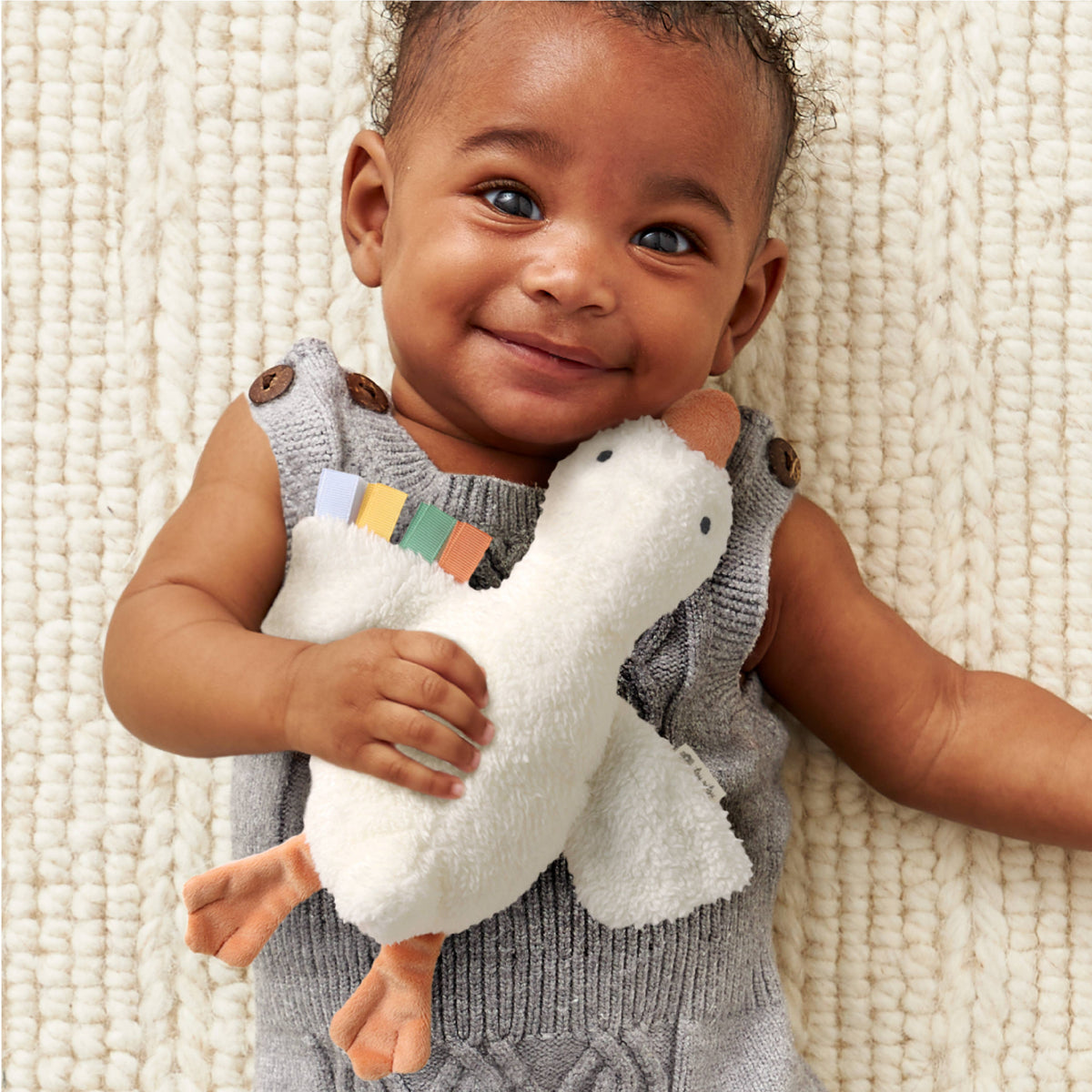 Itzy Ritzy Gracie The Goose Itzy Huggable™ Plush Lovie Baby Toy - Little Birdies Boutique Children's store
