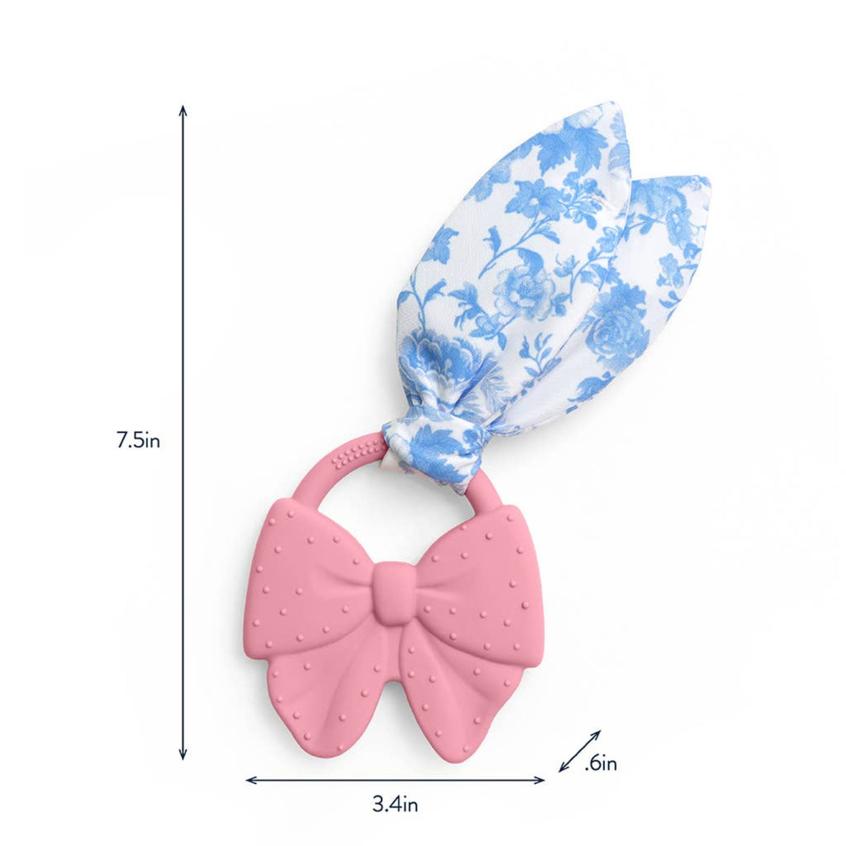 Itzy Ritzy pink silicone bow teether Crinkle Crew™ Bow - Little Birdies Boutique children's store