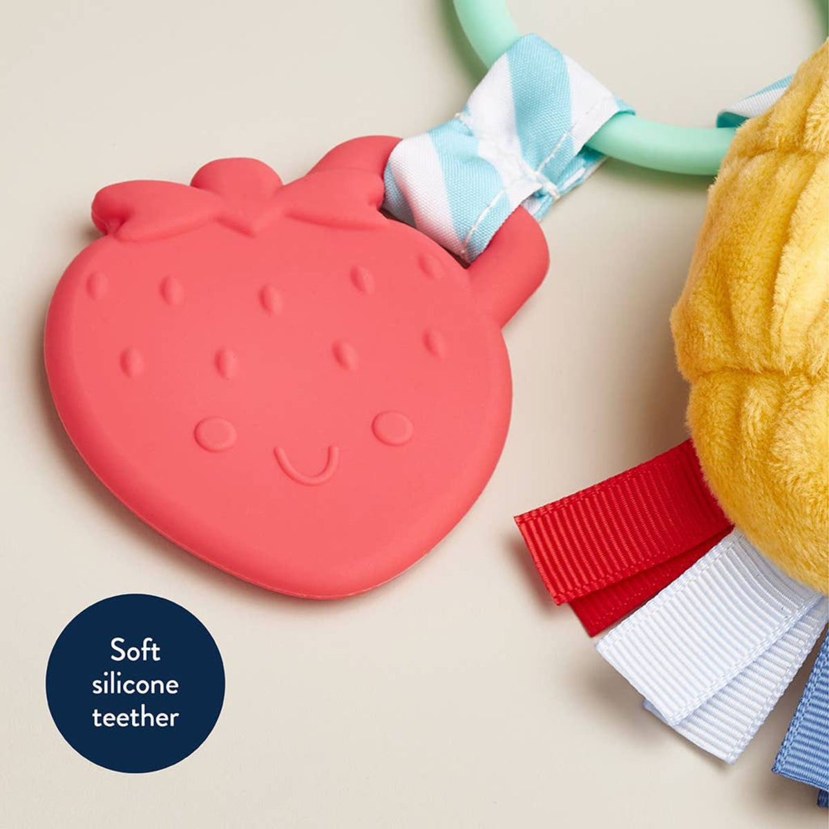 Itzy Ritzy silicone teether plush baby toy Croissant Itzy Pal™ - Little Birdies Boutique children's store