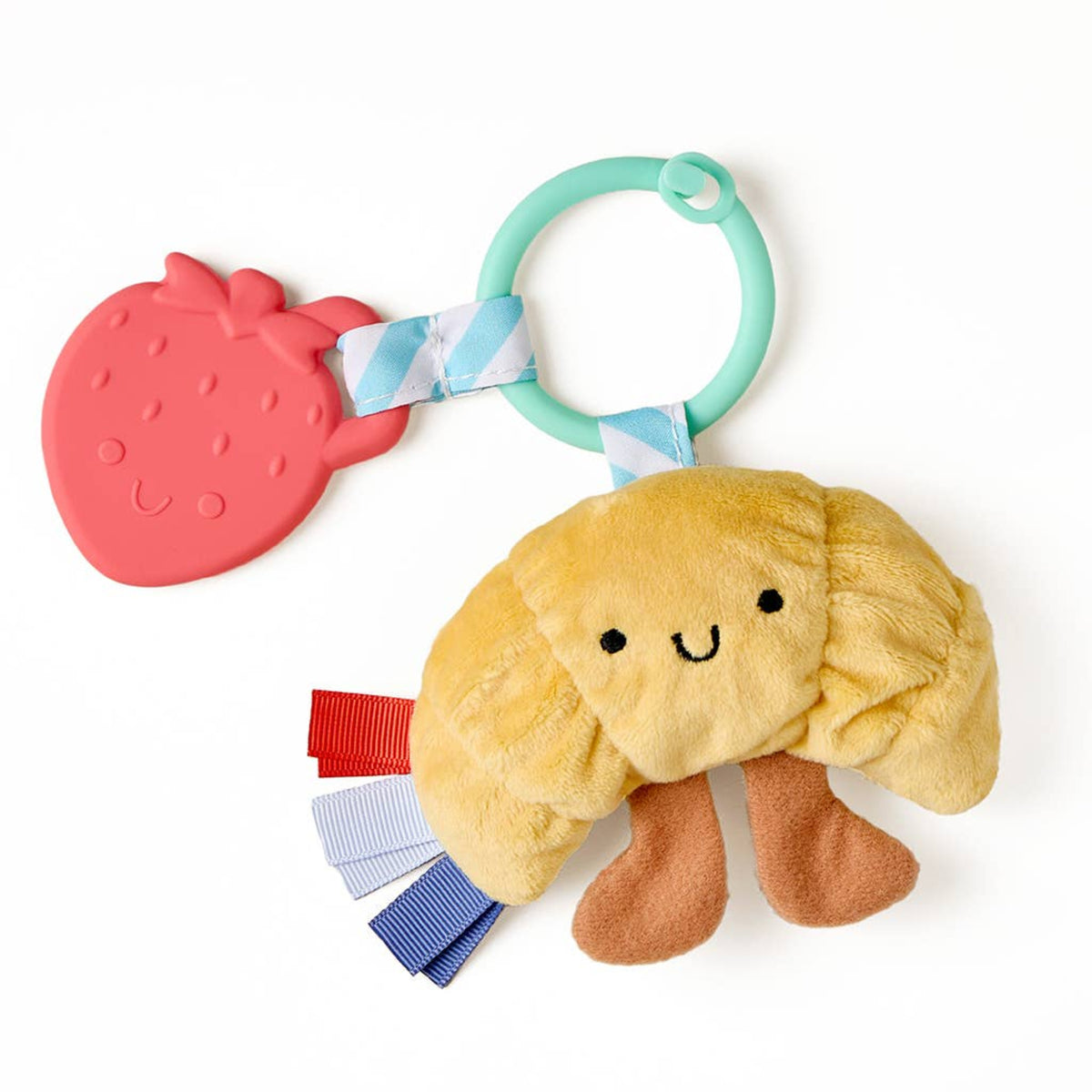 Itzy Ritzy silicone teether plush baby toy Croissant Itzy Pal™ - Little Birdies Boutique children's store