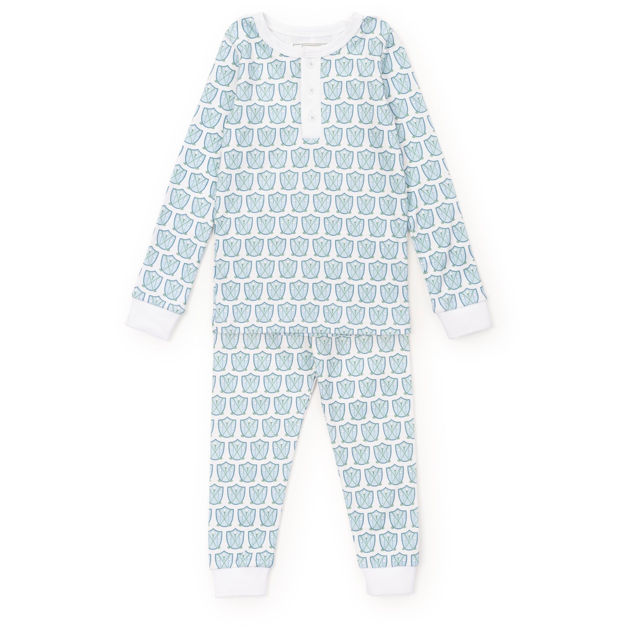 Jack Boys' Pajama Pant Set Golf Crest Blue