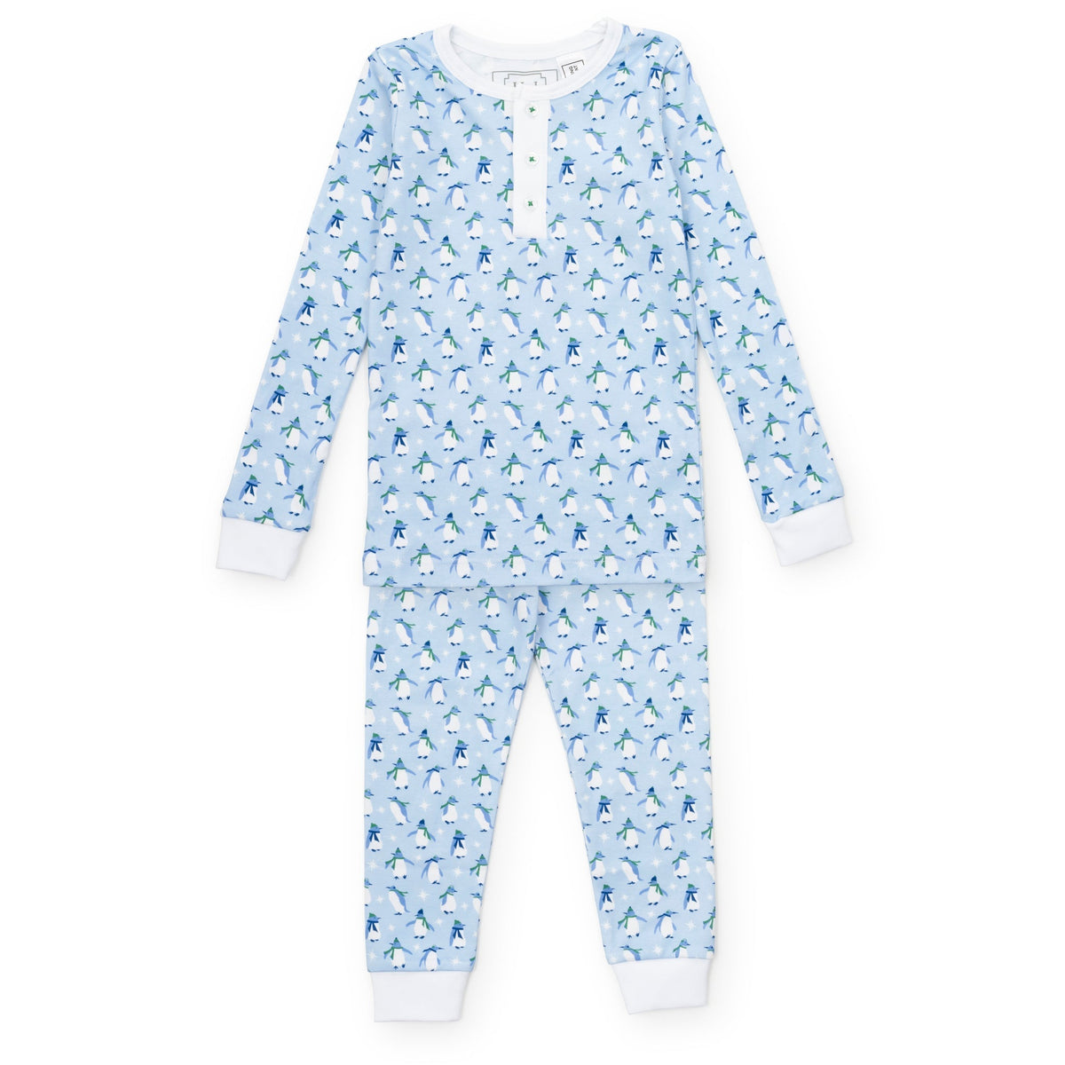 Jack Boys' Pajama Pant Set Penguin Party Blue