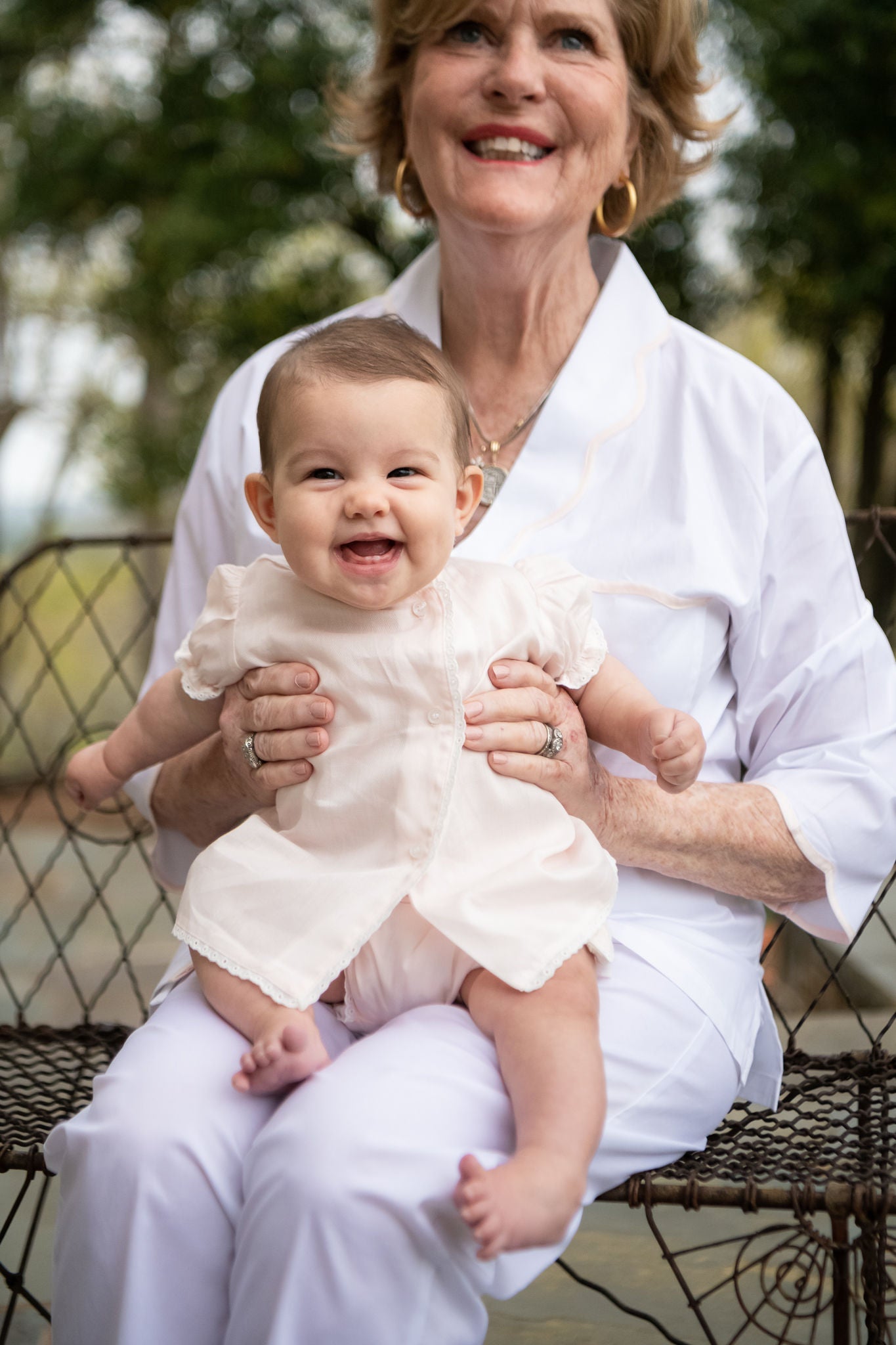 SCALLOPED TAPE TRIM COTTON PAJAMAS