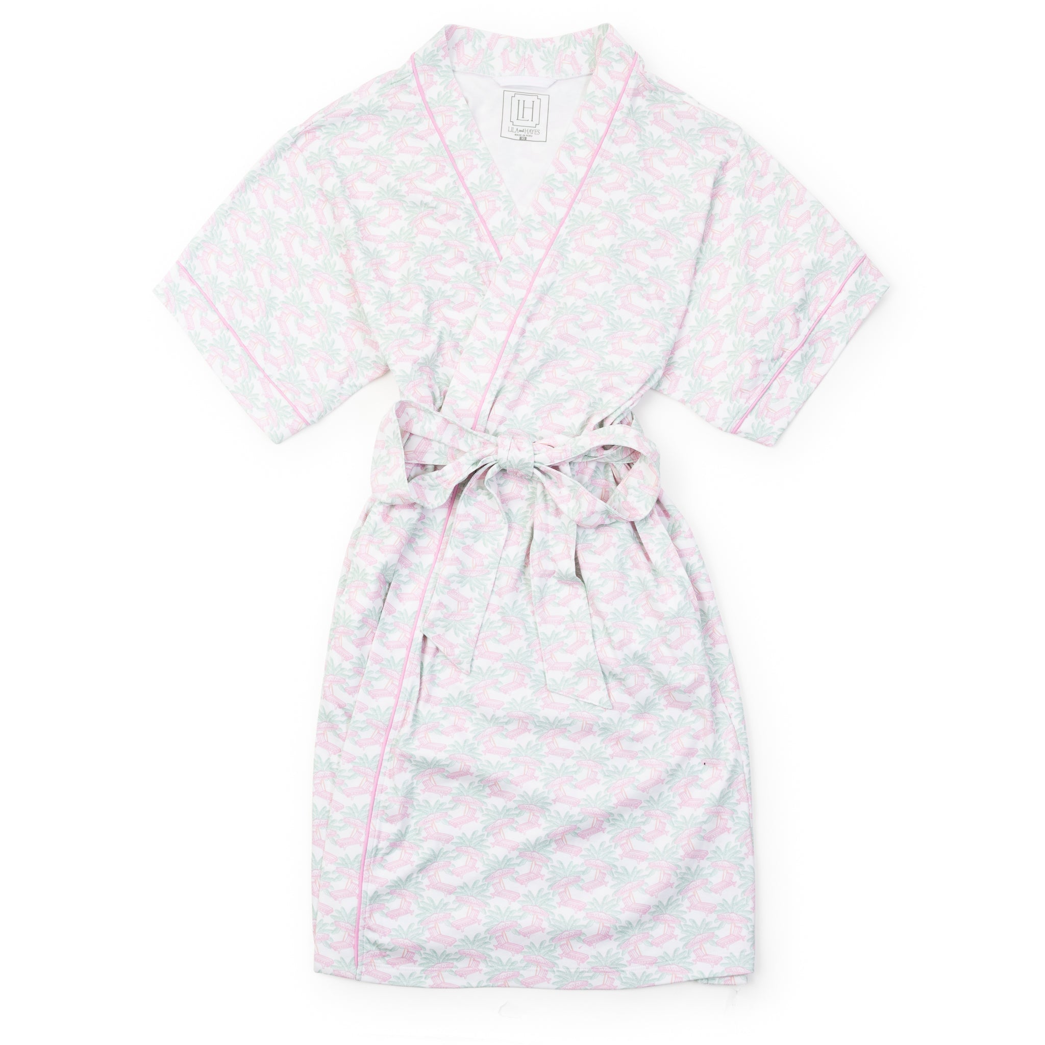 Mamie Women's Short Sleeve Spa Wrap Poolside Palms
