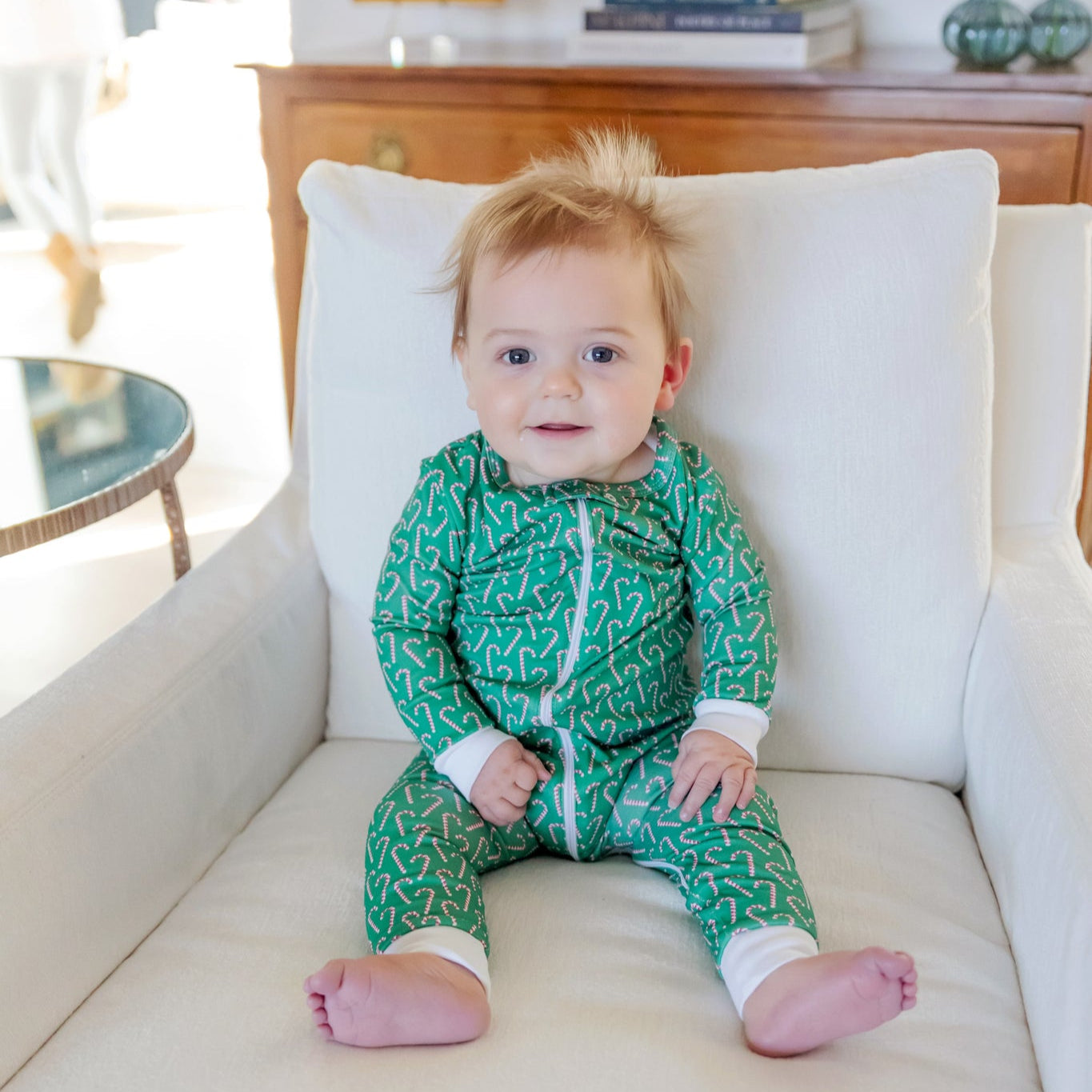 Parker Zipper Pajama Candy Cane Lane