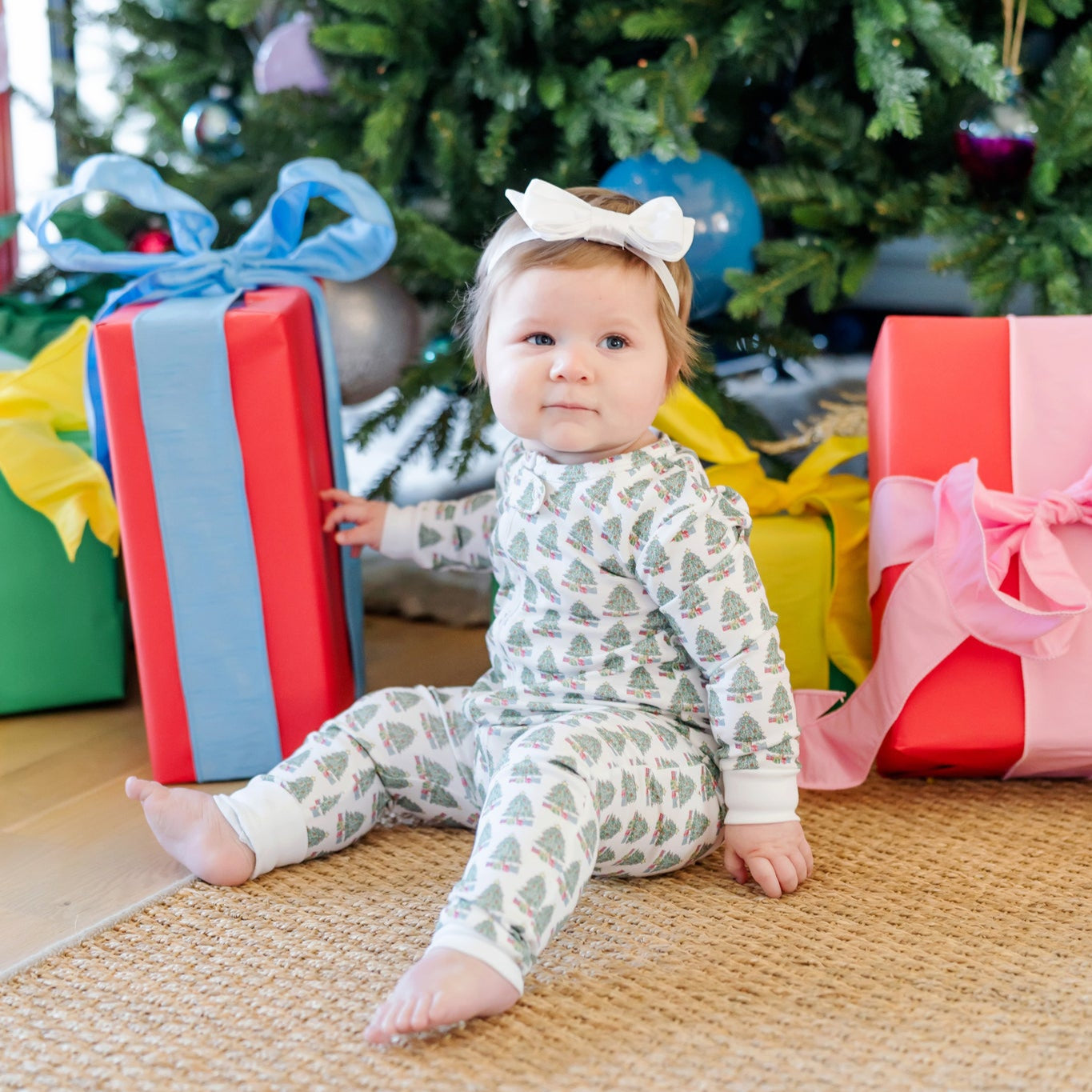 Parker Zipper Pajama Under the Christmas Tree