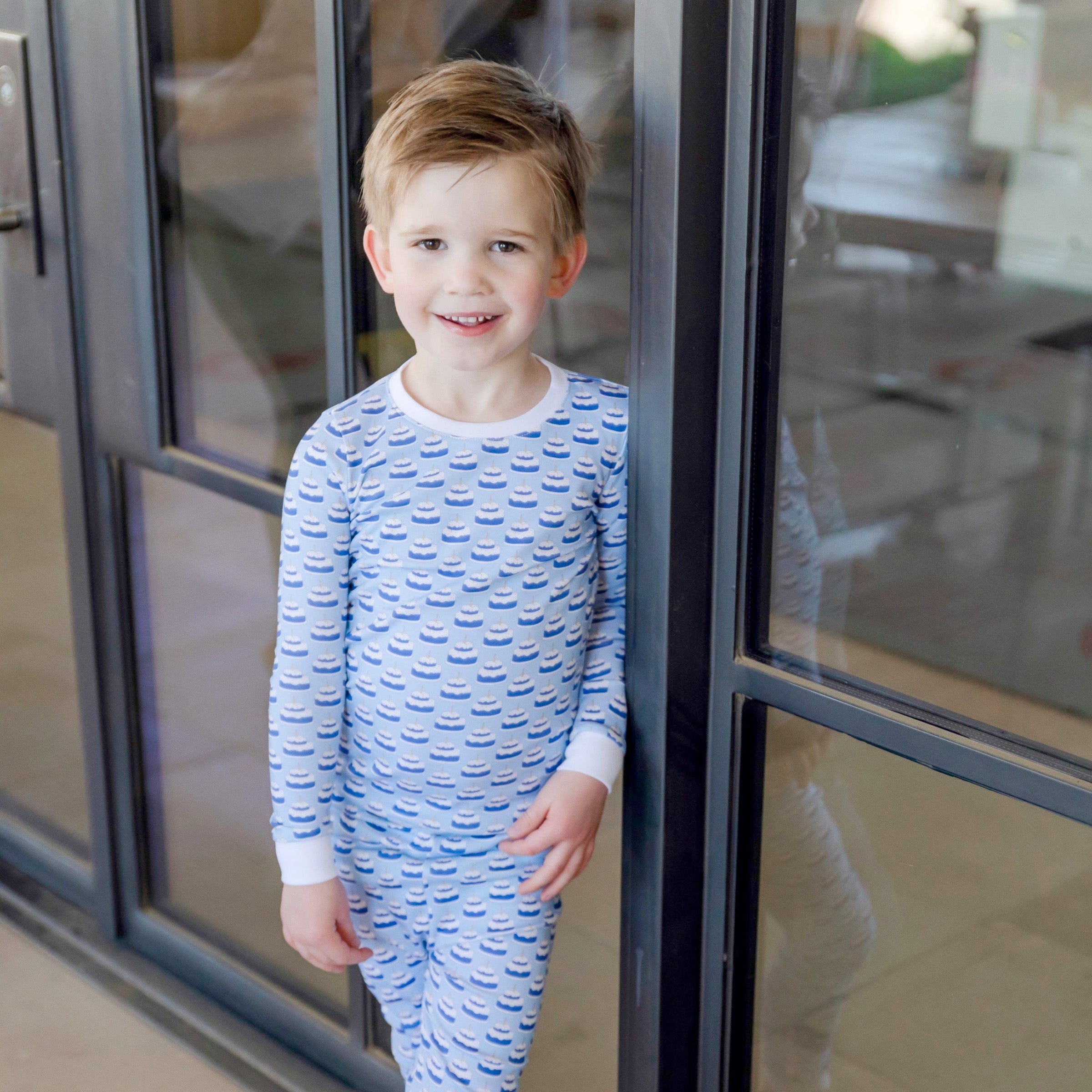 Grayson Boys' Pajama Pant Set Birthday Cake Blue