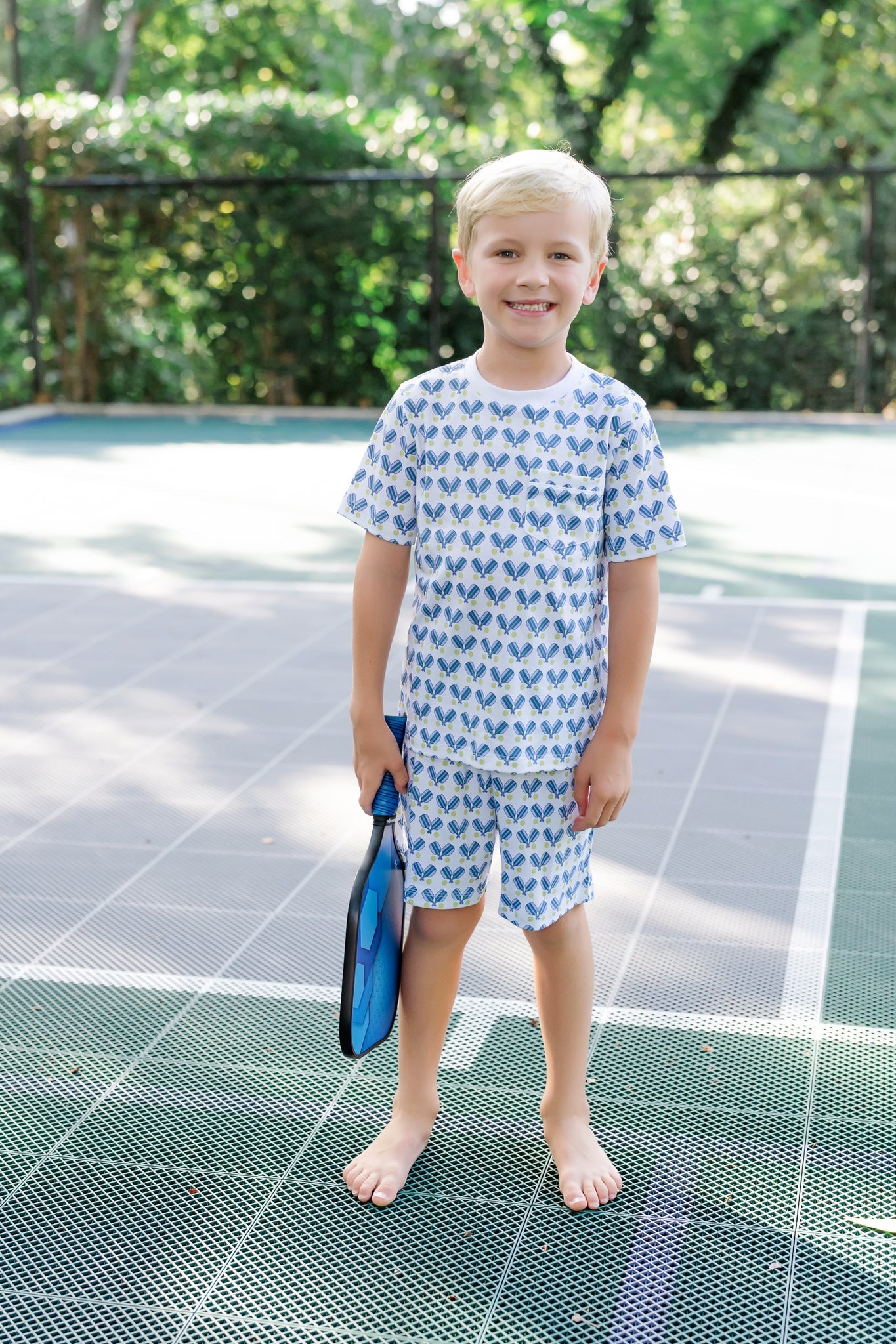 Charles Boys' Short Set Pickleball Blue