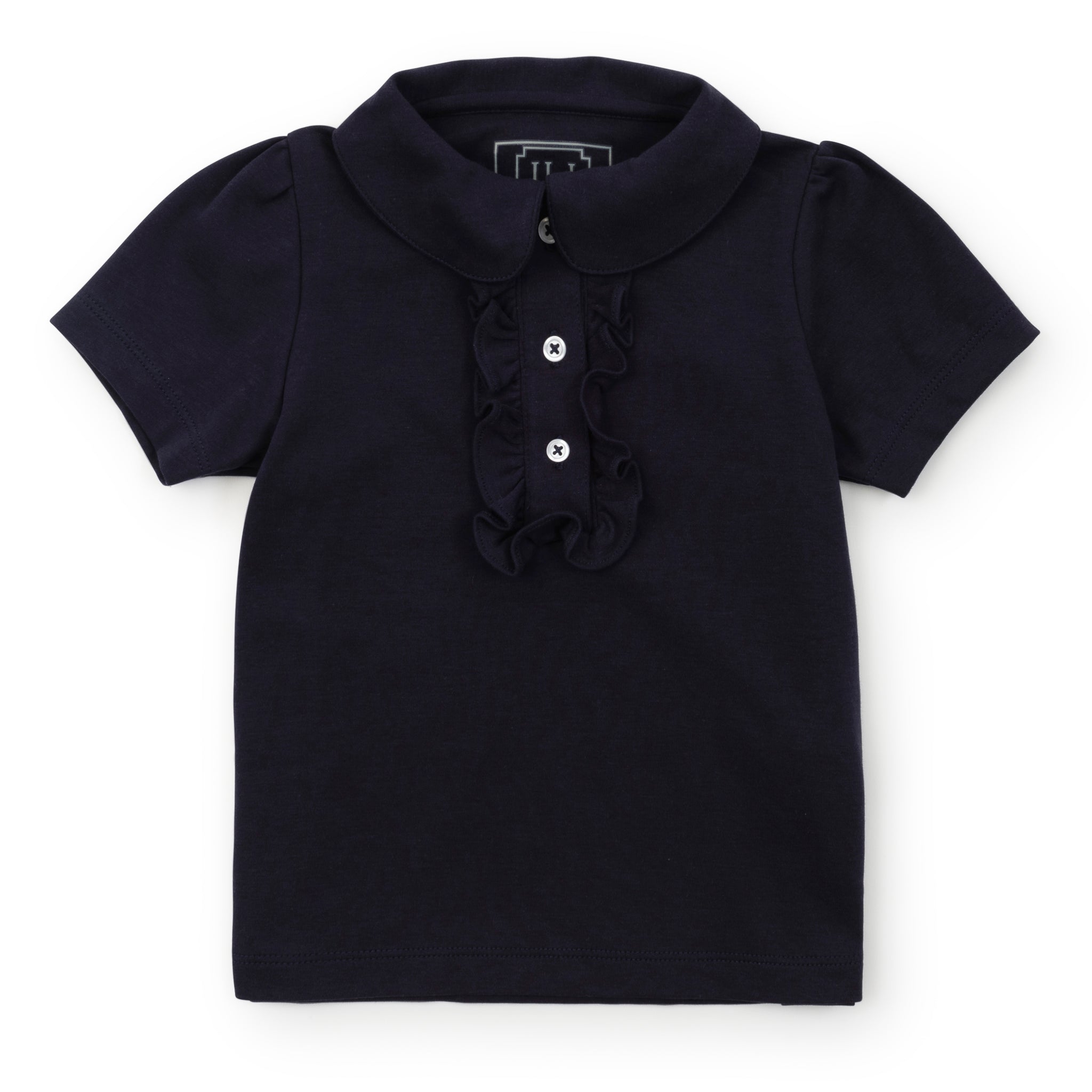 Jane Girls' Pima Cotton Short Sleeve Polo Shirt Navy