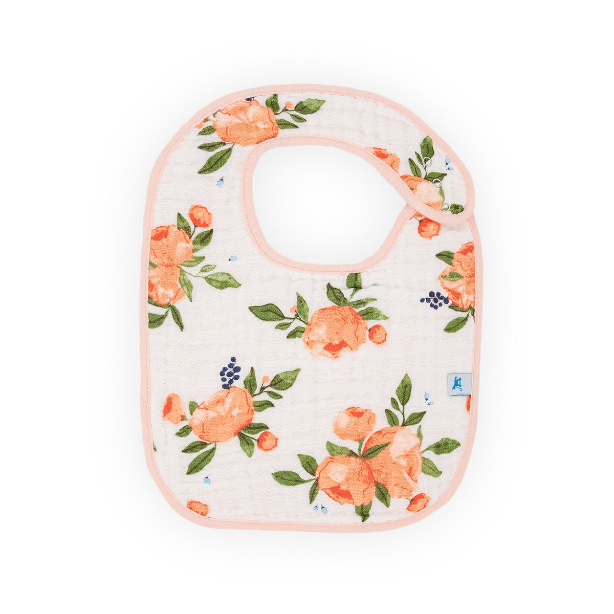 Cotton Muslin Classic Bib 3 Pack - Watercolor Roses - Little Birdies