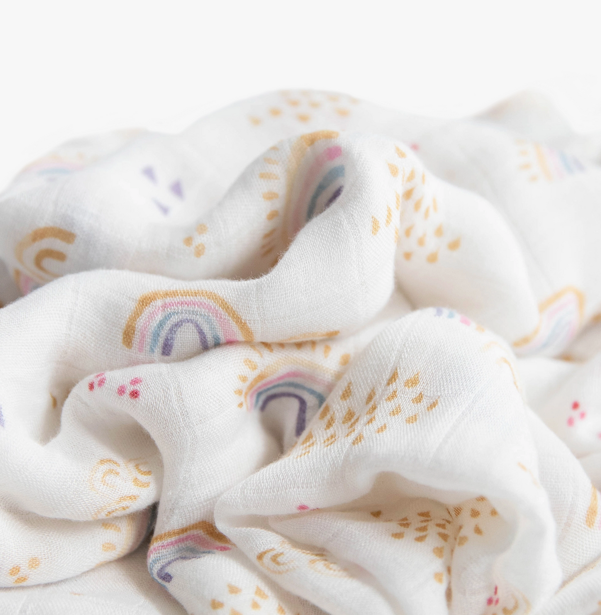 Little Unicorn Deluxe Swaddle - Rainbows & Raindrops