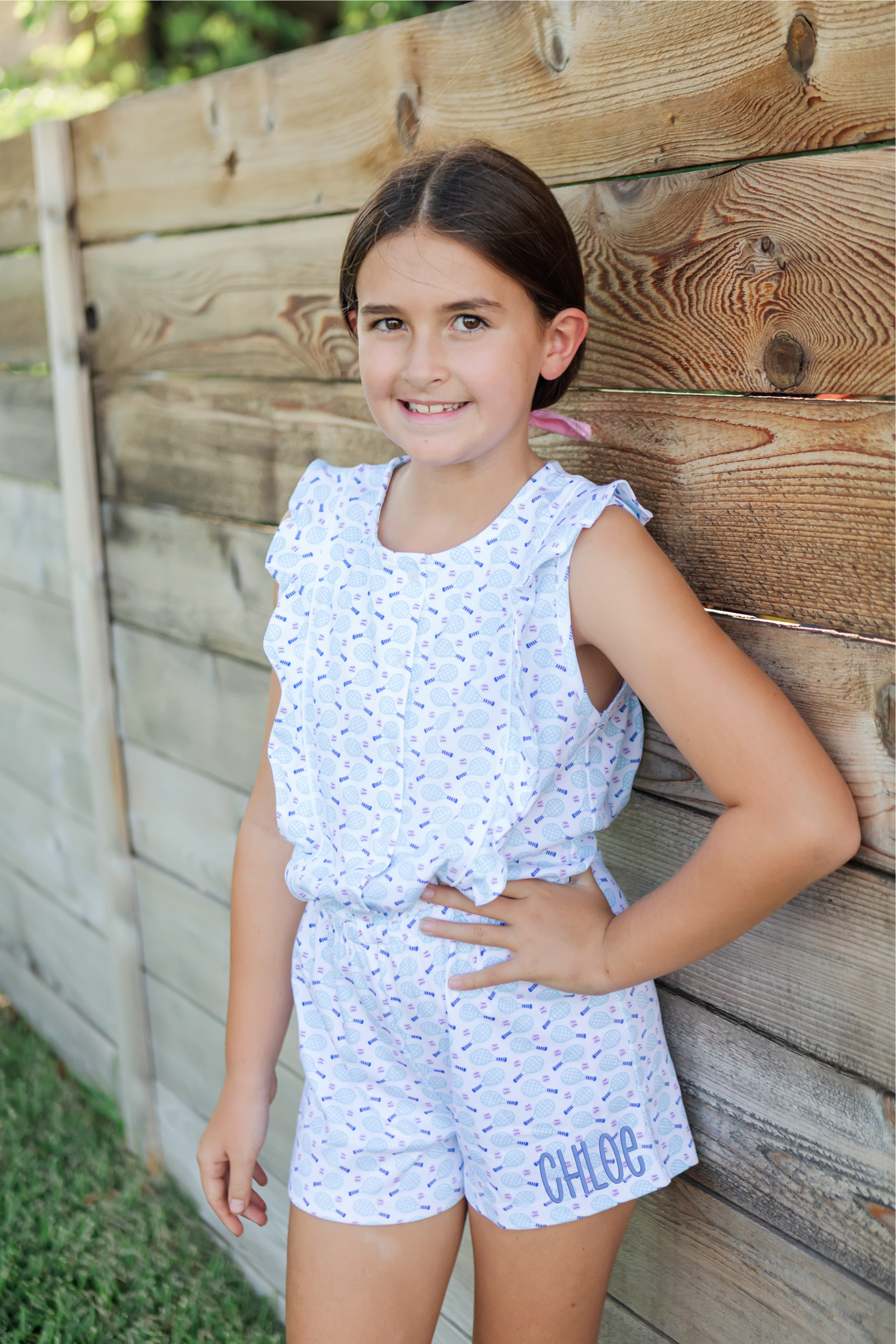 Lola Girls' Romper Tennis Match Pink