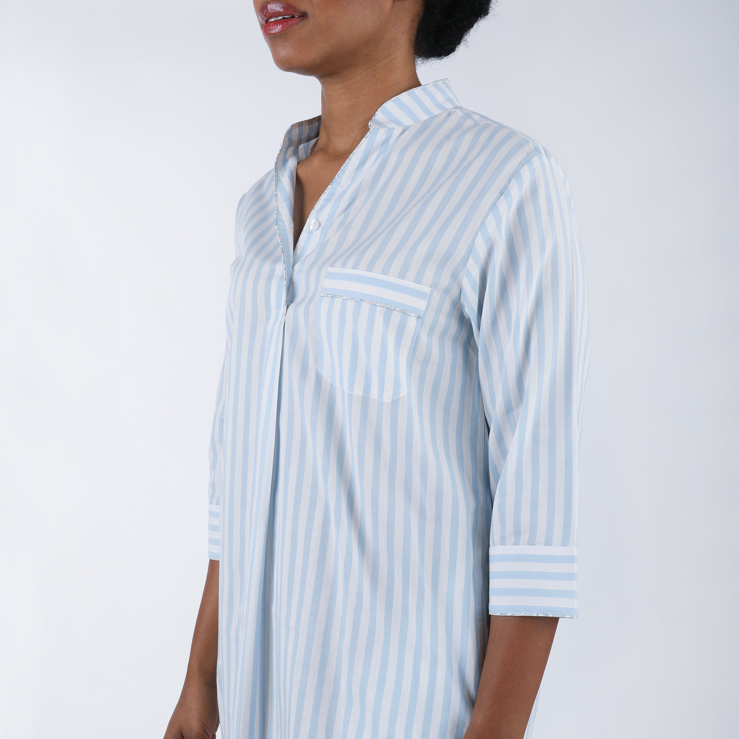 CLASSIC COTTON STRIPED NIGHTSHIRT