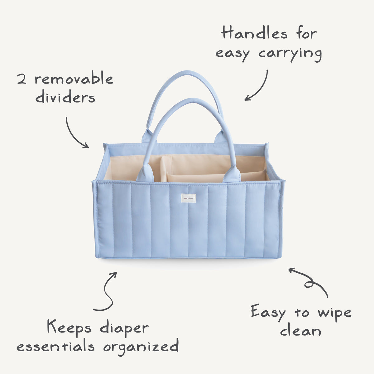 Mushie Diaper Caddy in many different prints - Little Birdies Gift Boutique