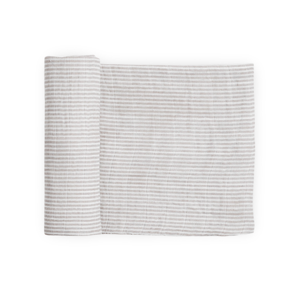 Organic Cotton Muslin Swaddle Blanket - Sand Stripe Little Unicorn Gender Neutral Swaddle Blanket - Little Birdies 