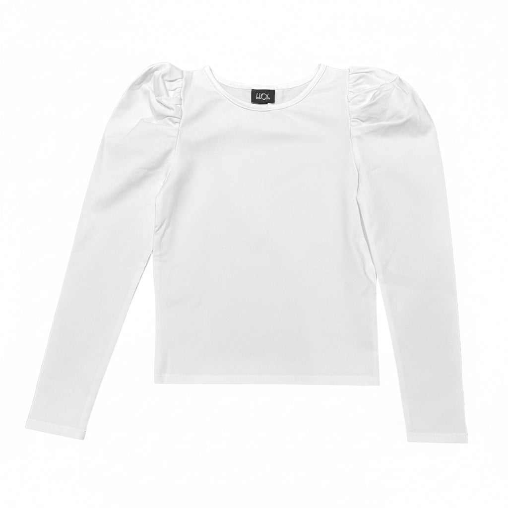 AA White Puff Sleeve Cotton Top