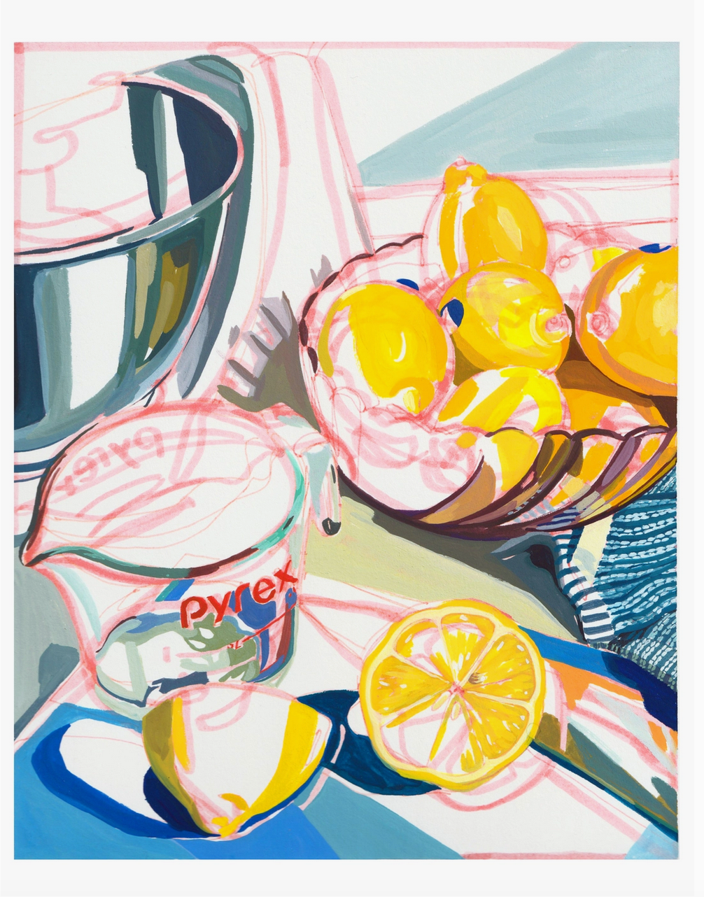 "Lemons" Lemonade in A Pyrex Signed Archival Giclee Print by Anissa Riviere - Little Birdies Boutique