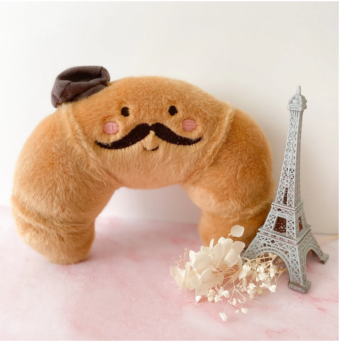 Mon Ami Monsieur Croissant Stuffed Animal Toy - Little Birdies