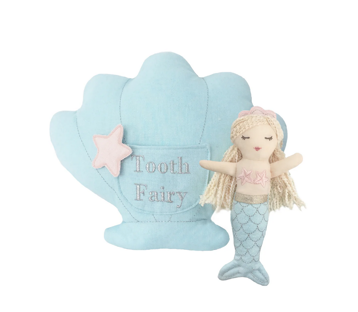 Mon Ami Mimi Mermaid Tooth Fairy Pillow and Doll Set - Little Birdies