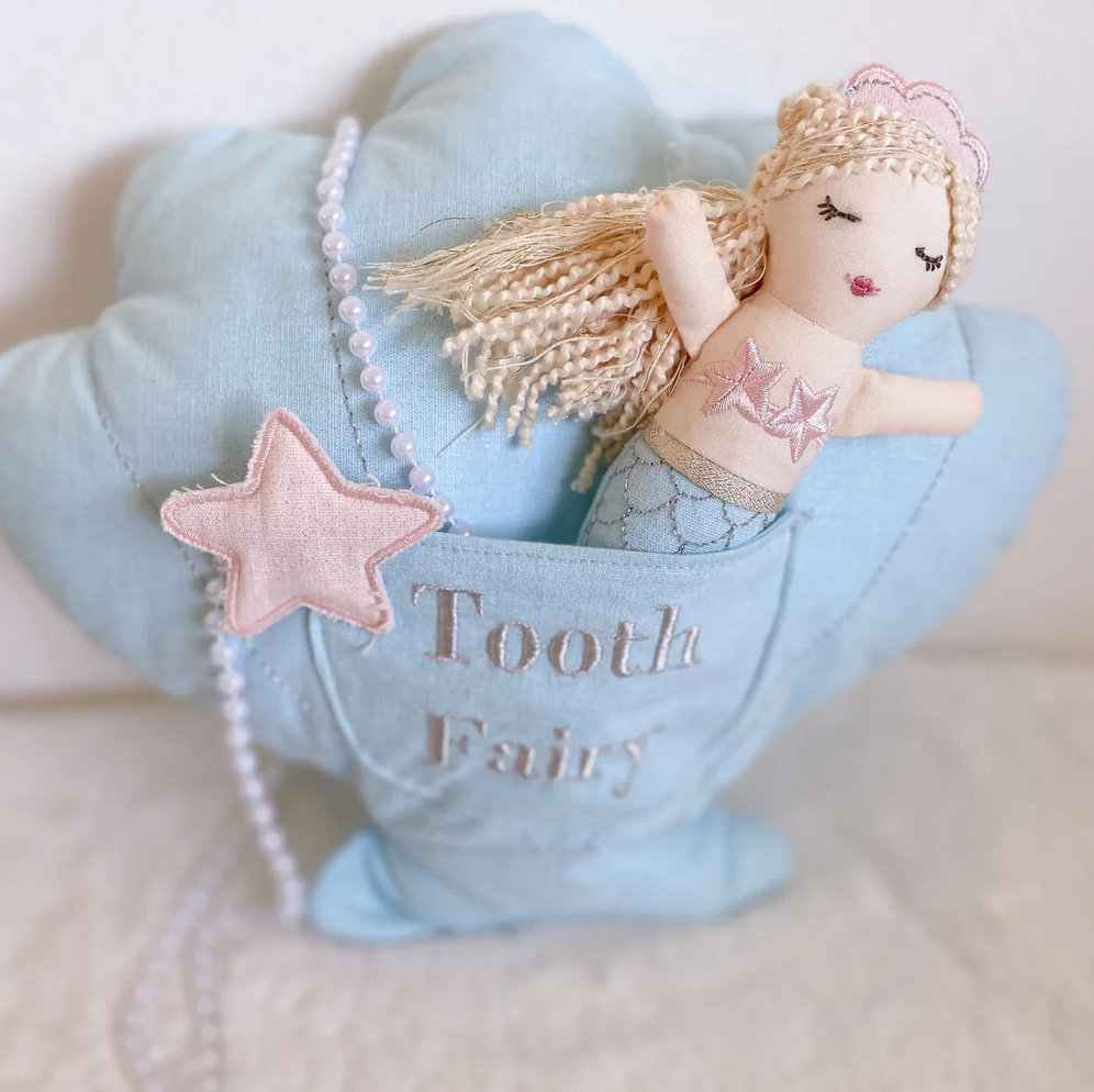 Mon Ami Mimi Mermaid Tooth Fairy Pillow and Doll Set - Little Birdies
