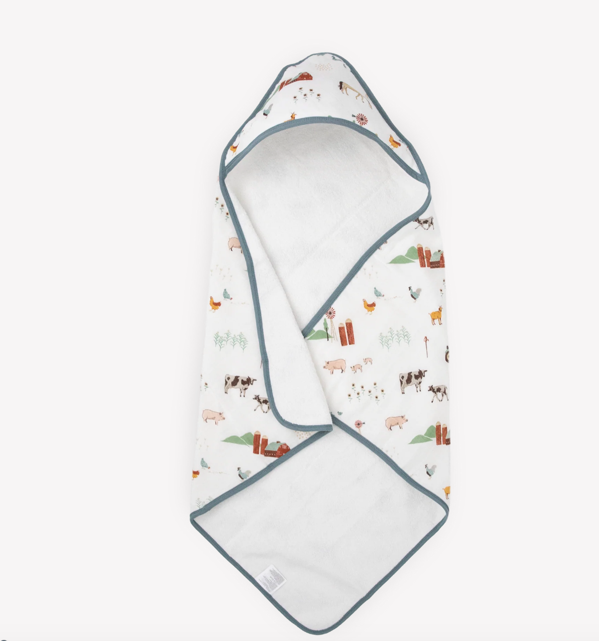 Little Unicorn official Infant Hooded Towel - Farmyard - Little Birdies