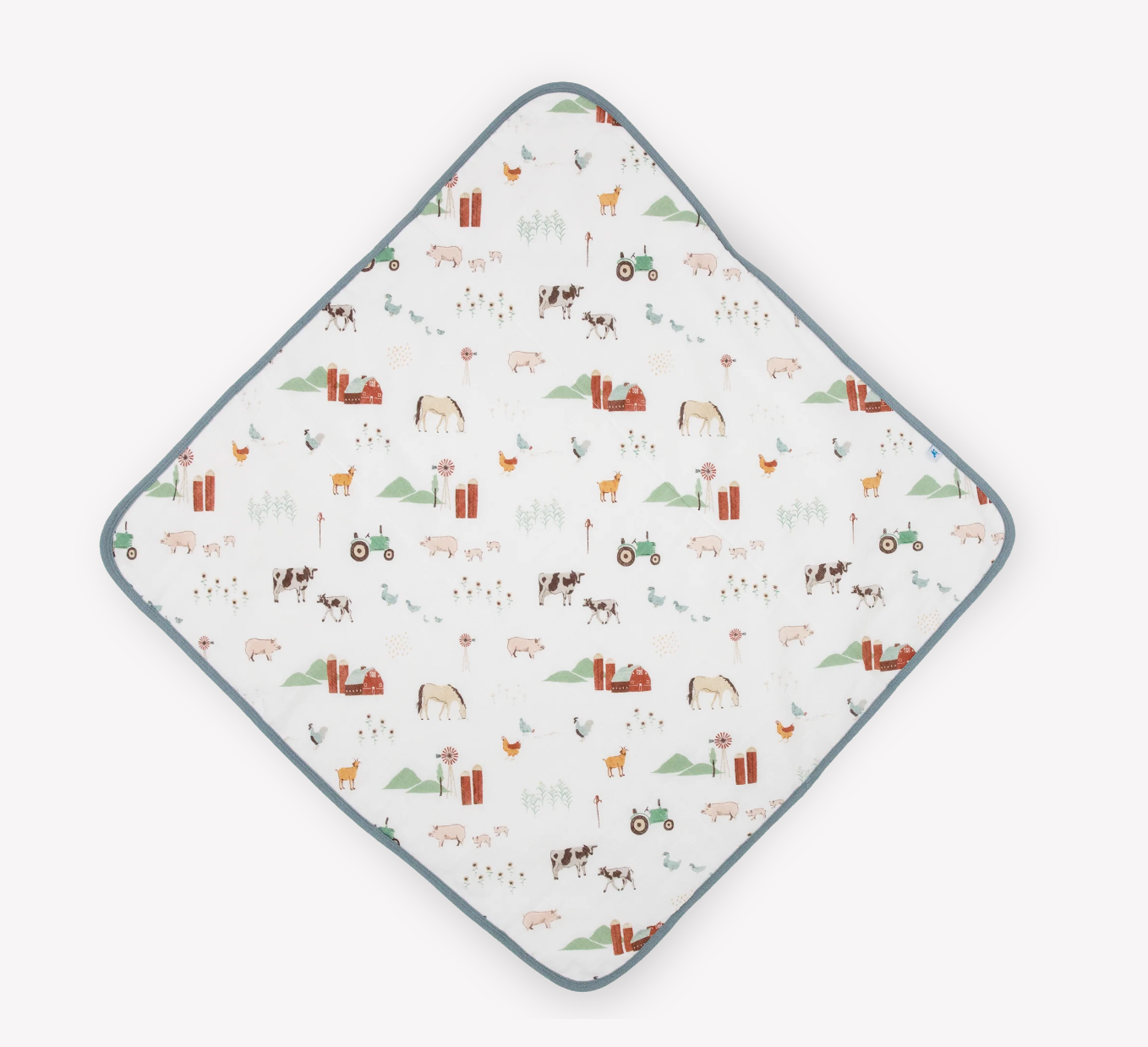 Little Unicorn official Infant Hooded Towel - Farmyard - Little Birdies